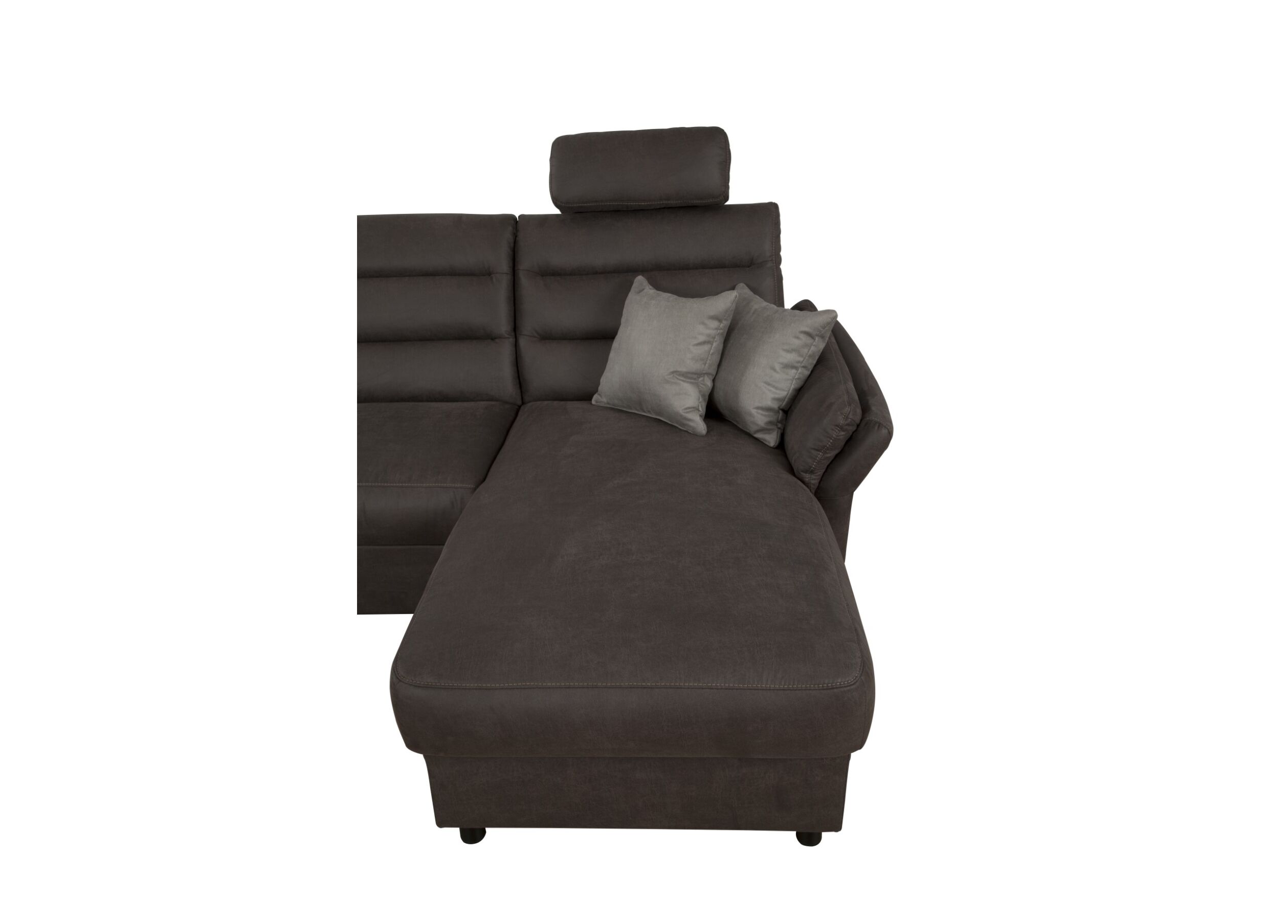 Hoeksalon Foreno 350x268cm - stof - grijs met relax