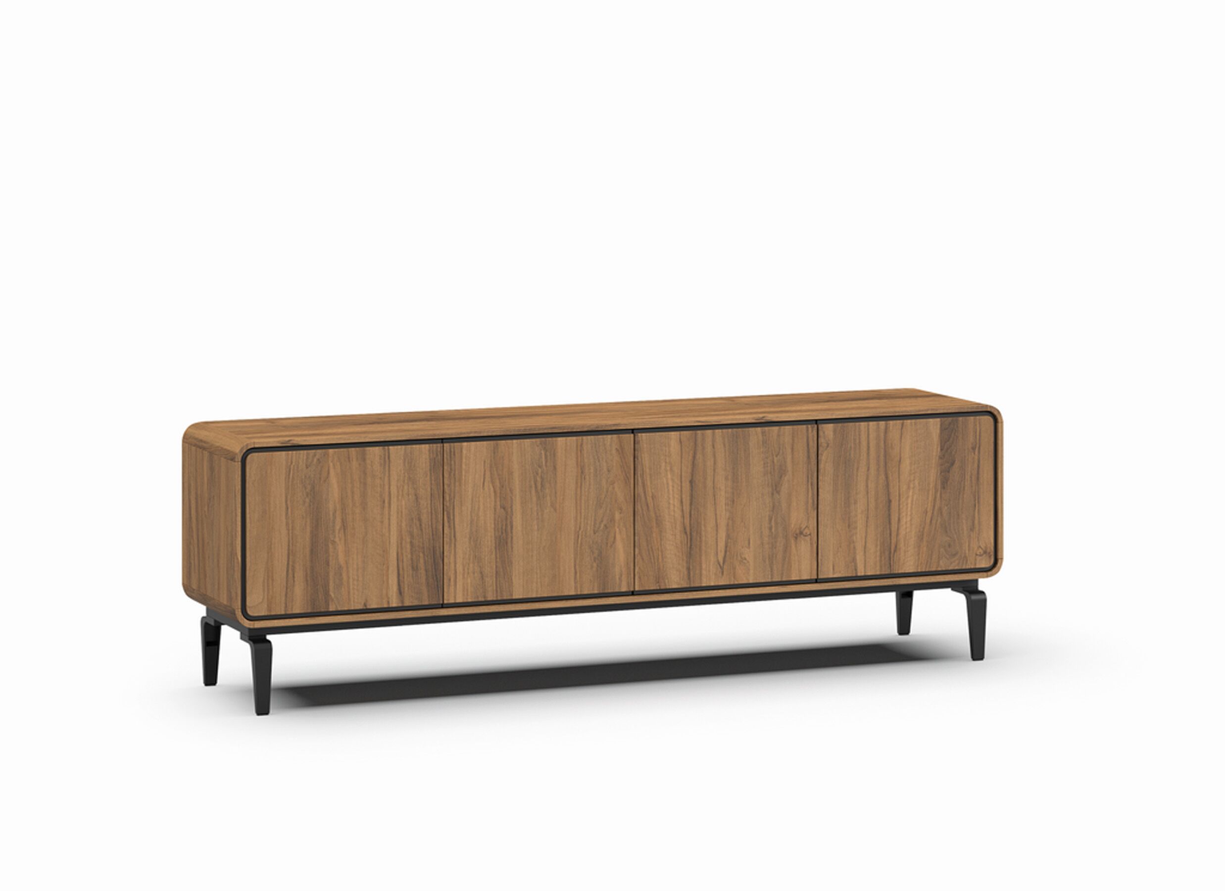 Tv-meubel 215cm - melamine - brushed walnut nature - Meuble TV 215cm - mélamine - brushed walnut nature
