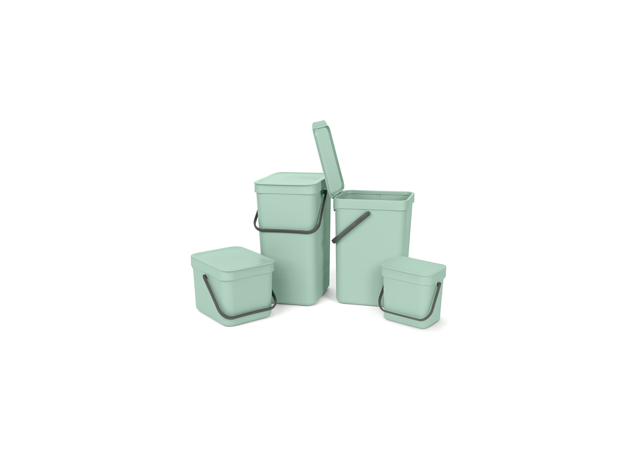 Photo ensemble - Poubelle Sort & Go Brabantia 6L - jade green