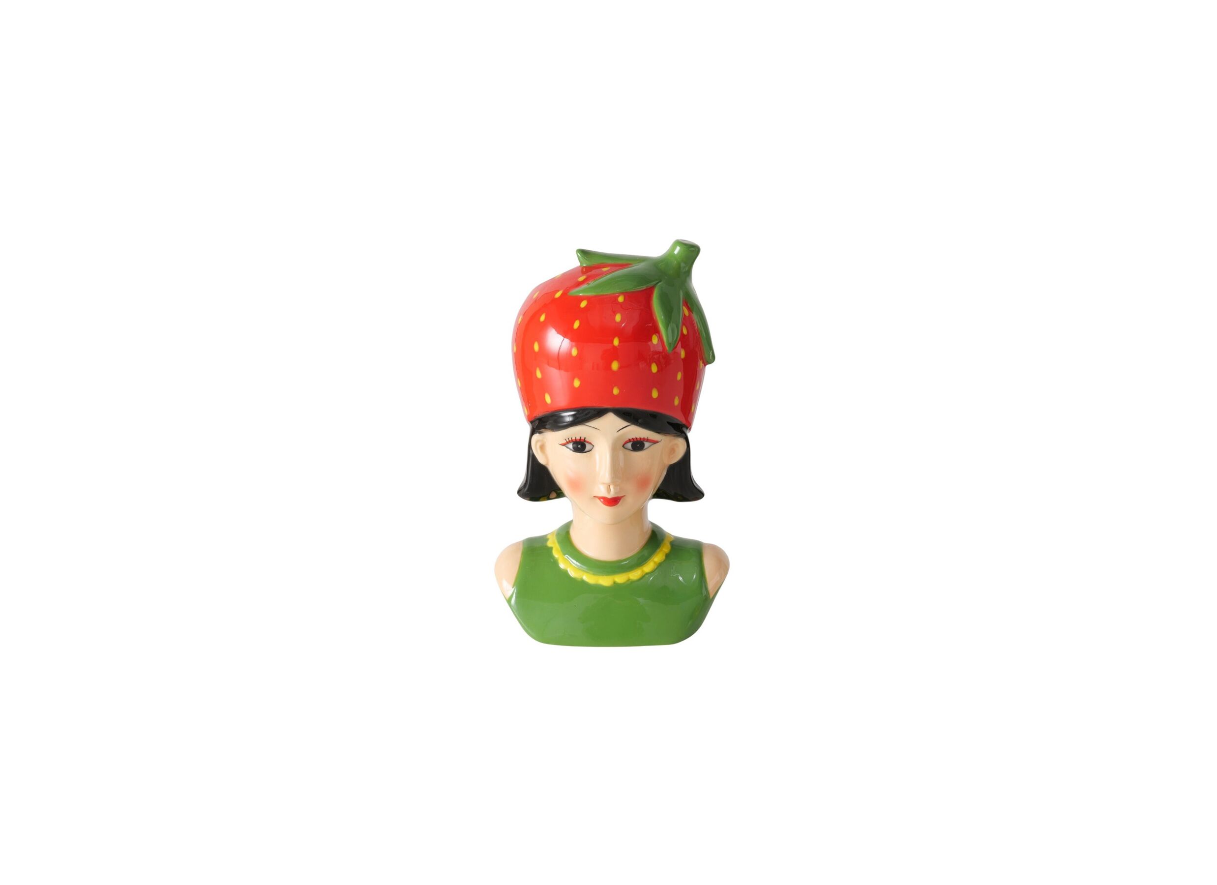 Plus Important - Vase Fraise H16,3cm - céramique - vert/rouge