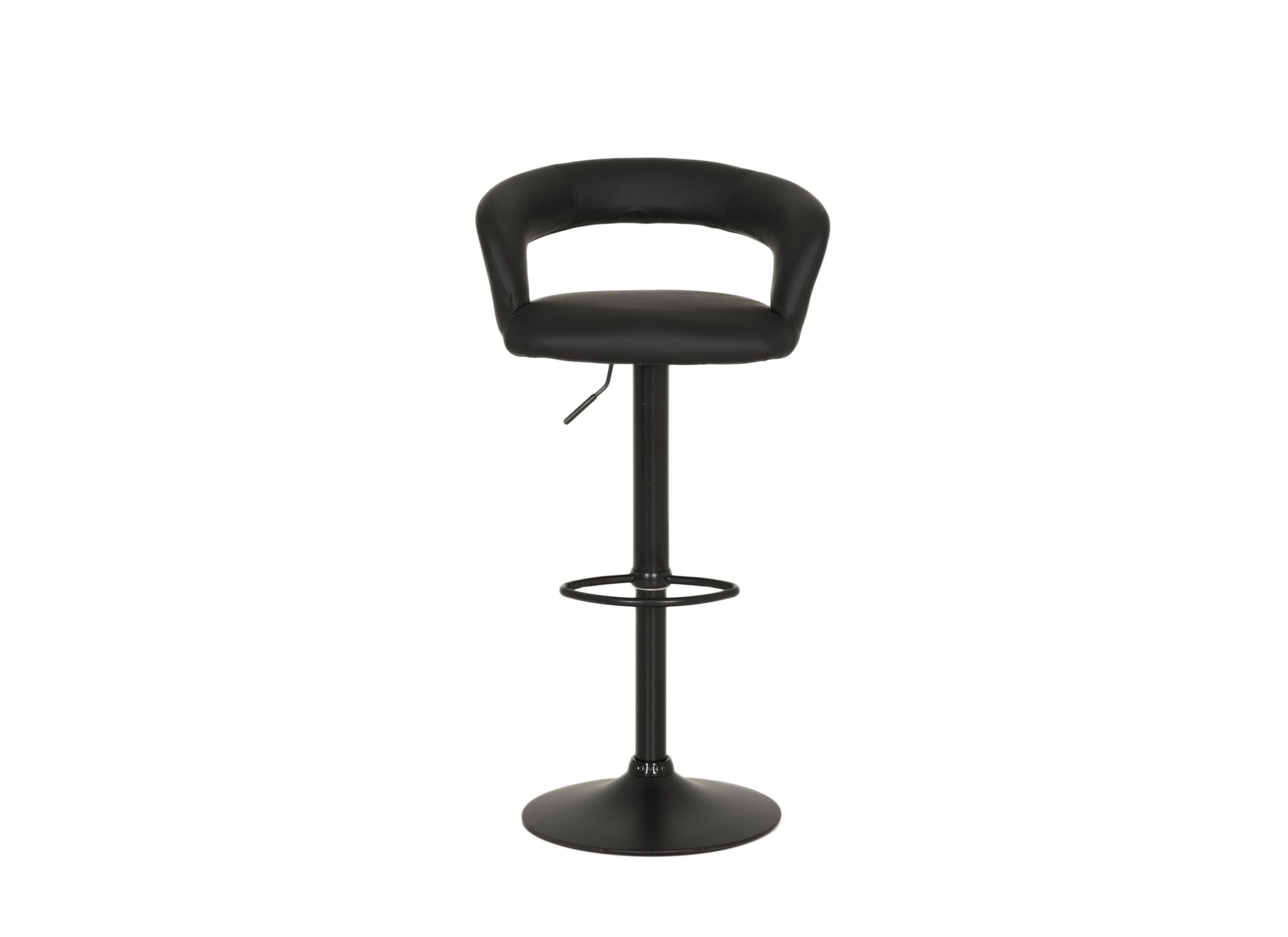 Barstoel Zorn lederlook - zwart