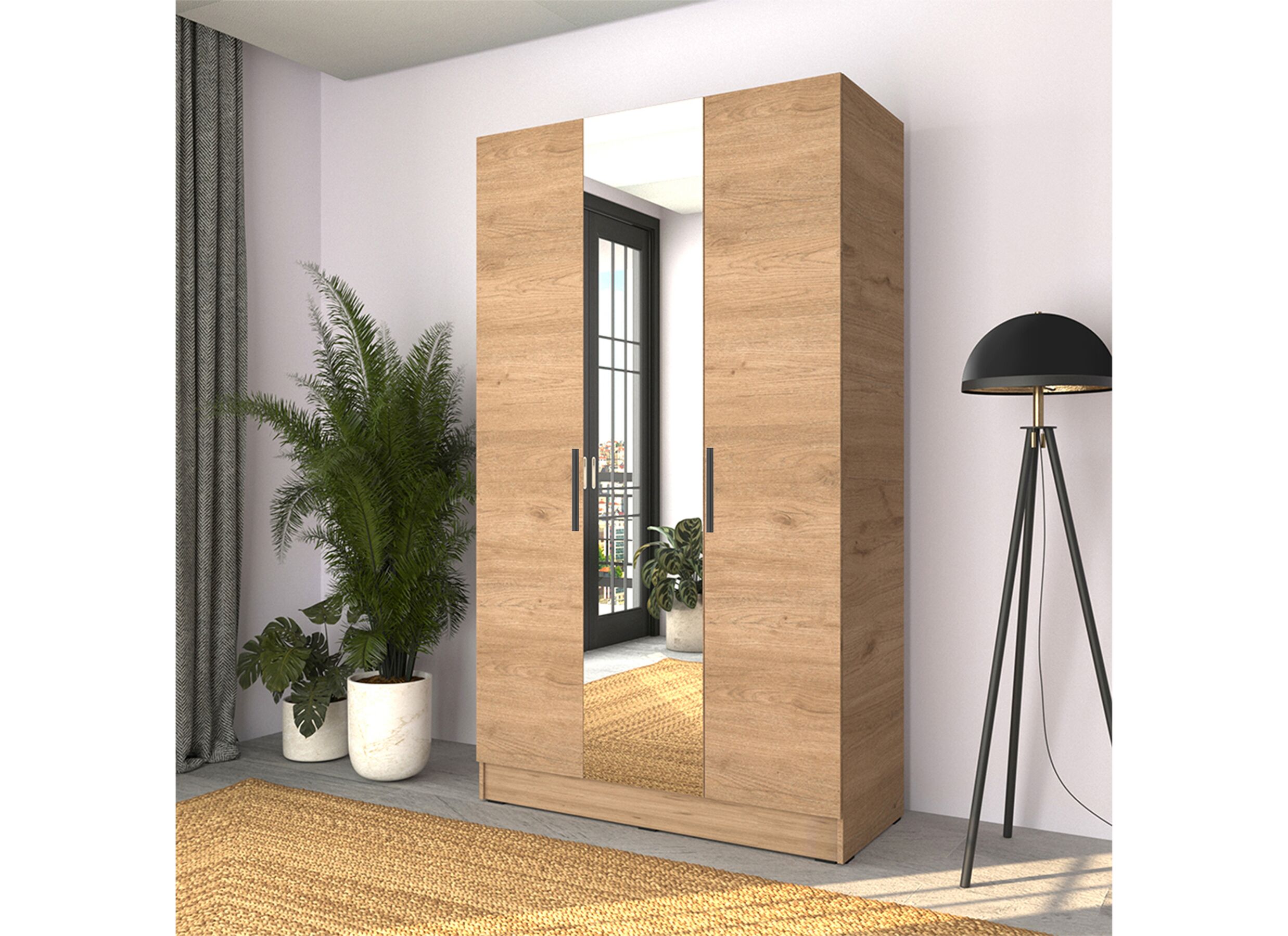 Sfeerfoto - Kleerkast Cosmic 120cm - melamine - florida oak