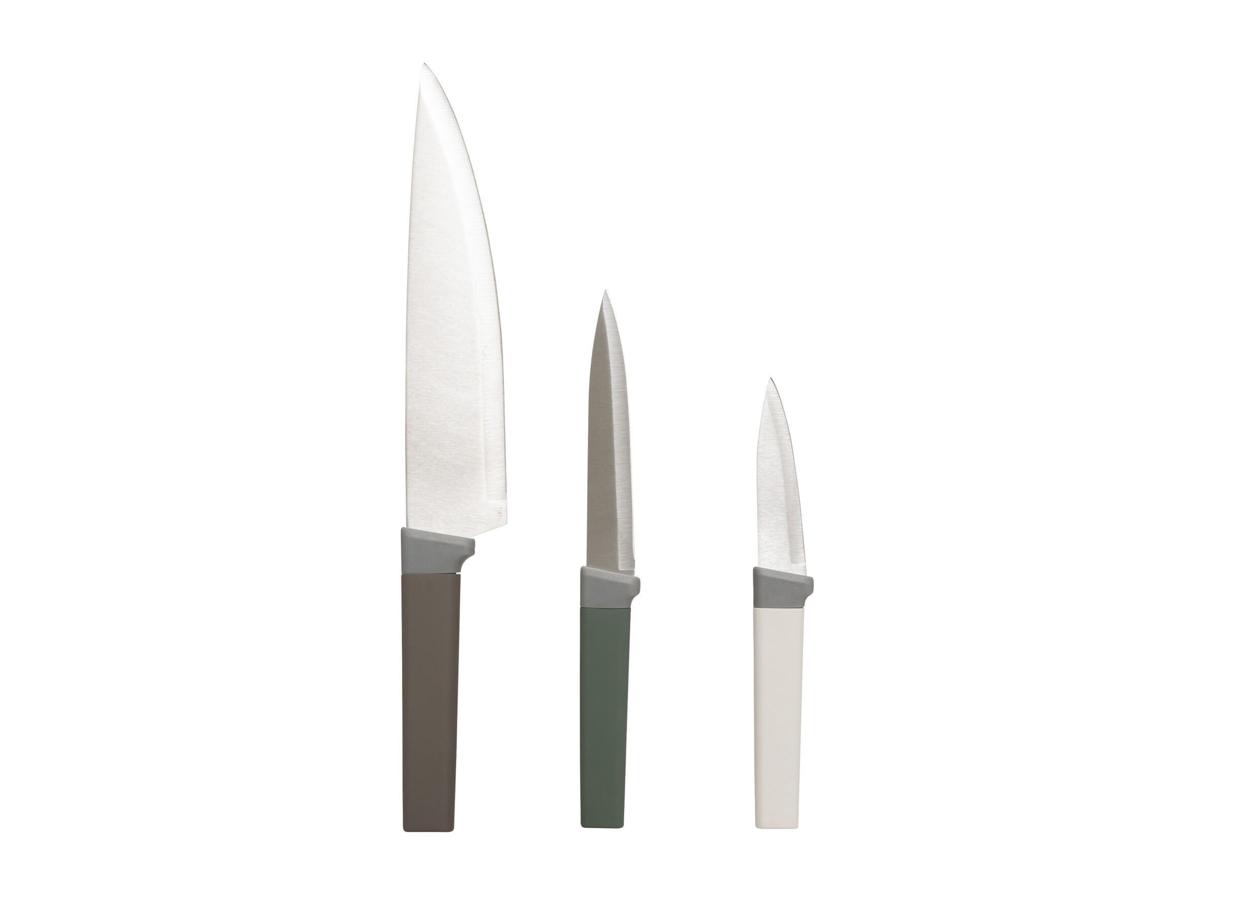 Mes roestvrij staal/kunststof set van 3 - Mes roestvrij staal/kunststof set van 3