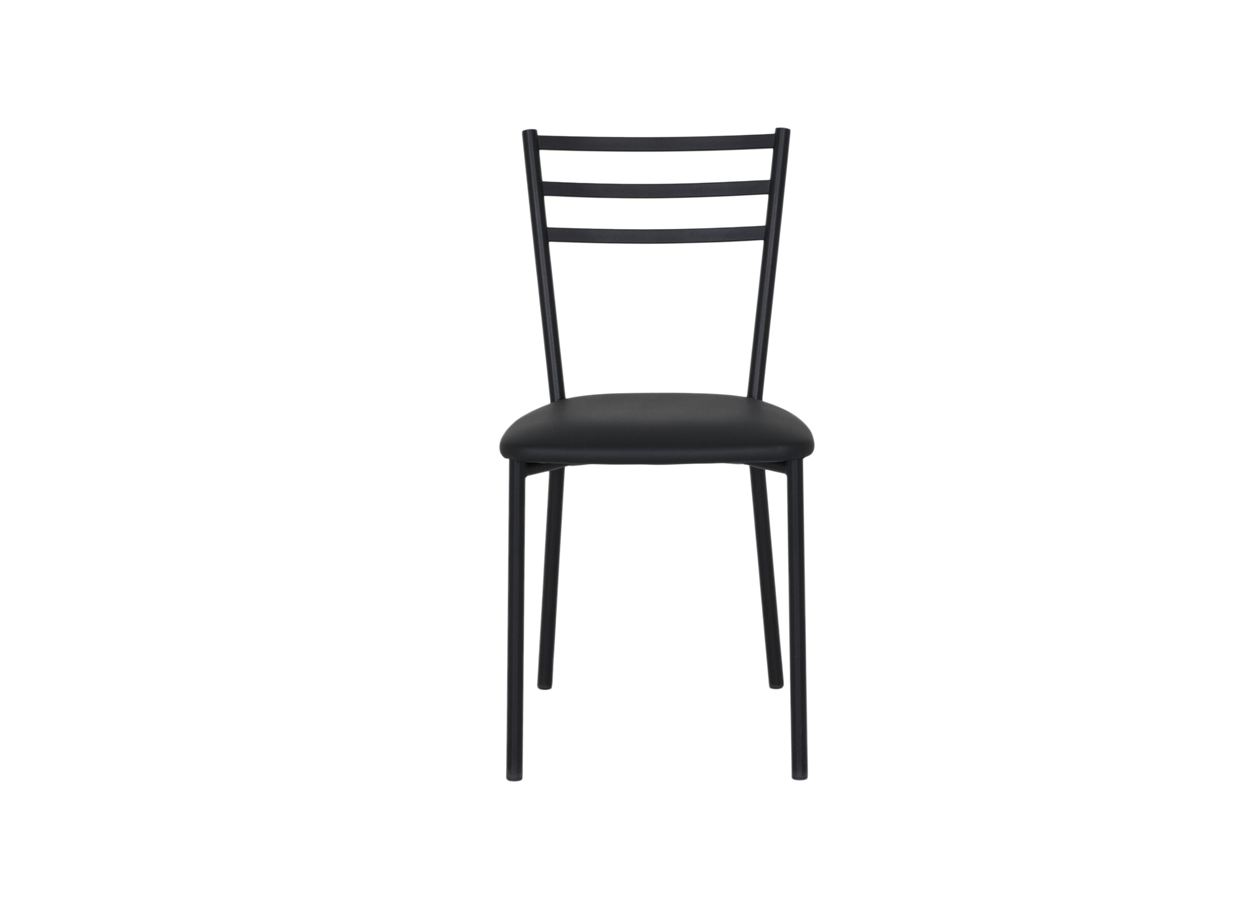 Aperçu - Chaise Romy 46,5x55x81,5cm - tissu/métal - noir