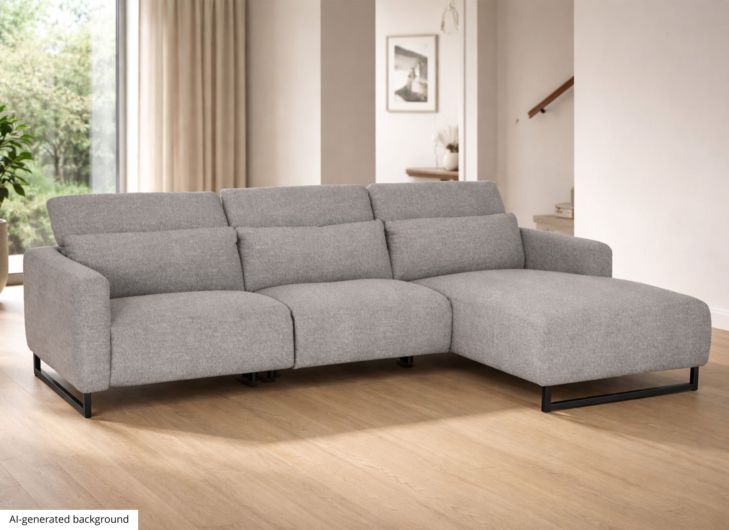 AI Generated - Hoeksalon Lexus 327x189cm - stof - grijs