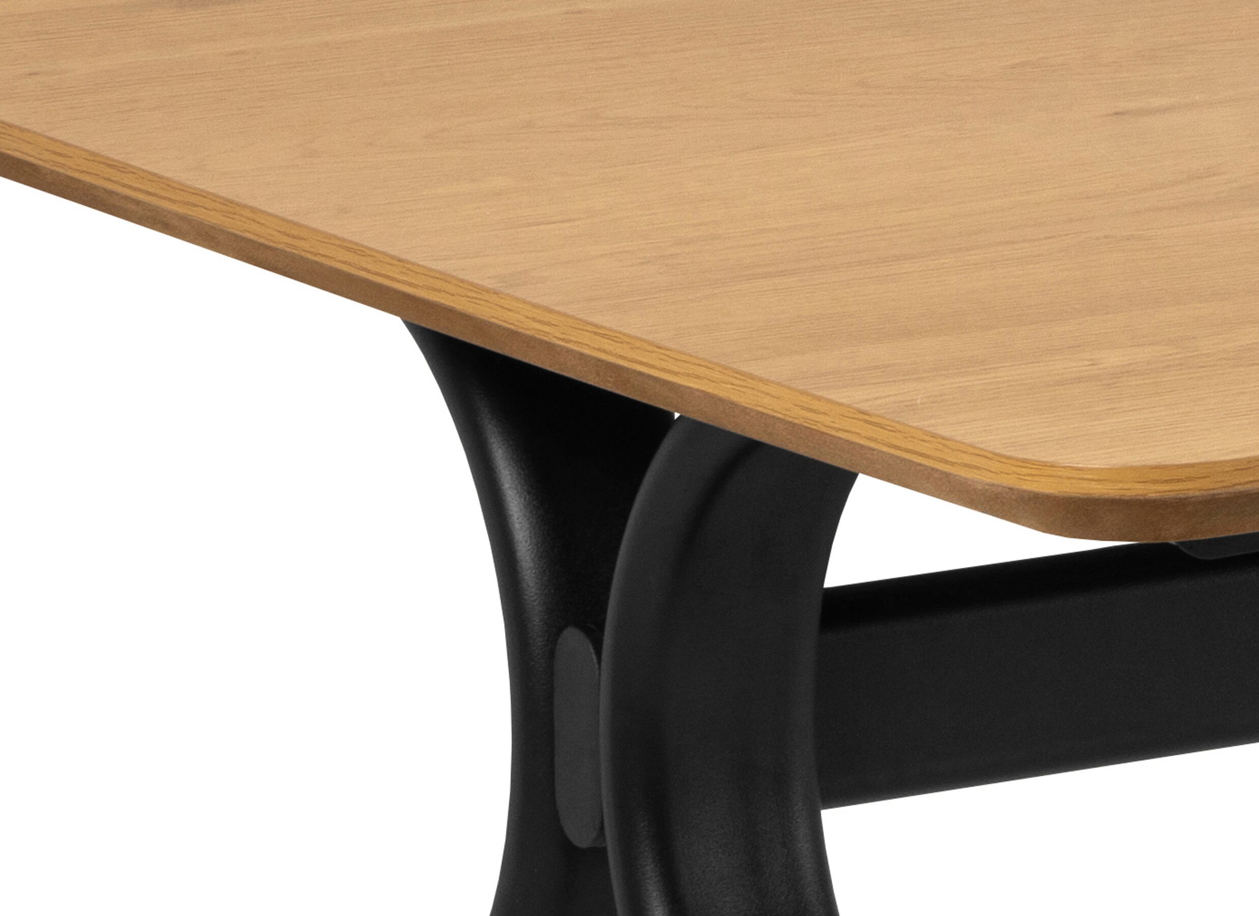 Detailfoto - Tafel 200x100cm - decor & staal - eik & zwart