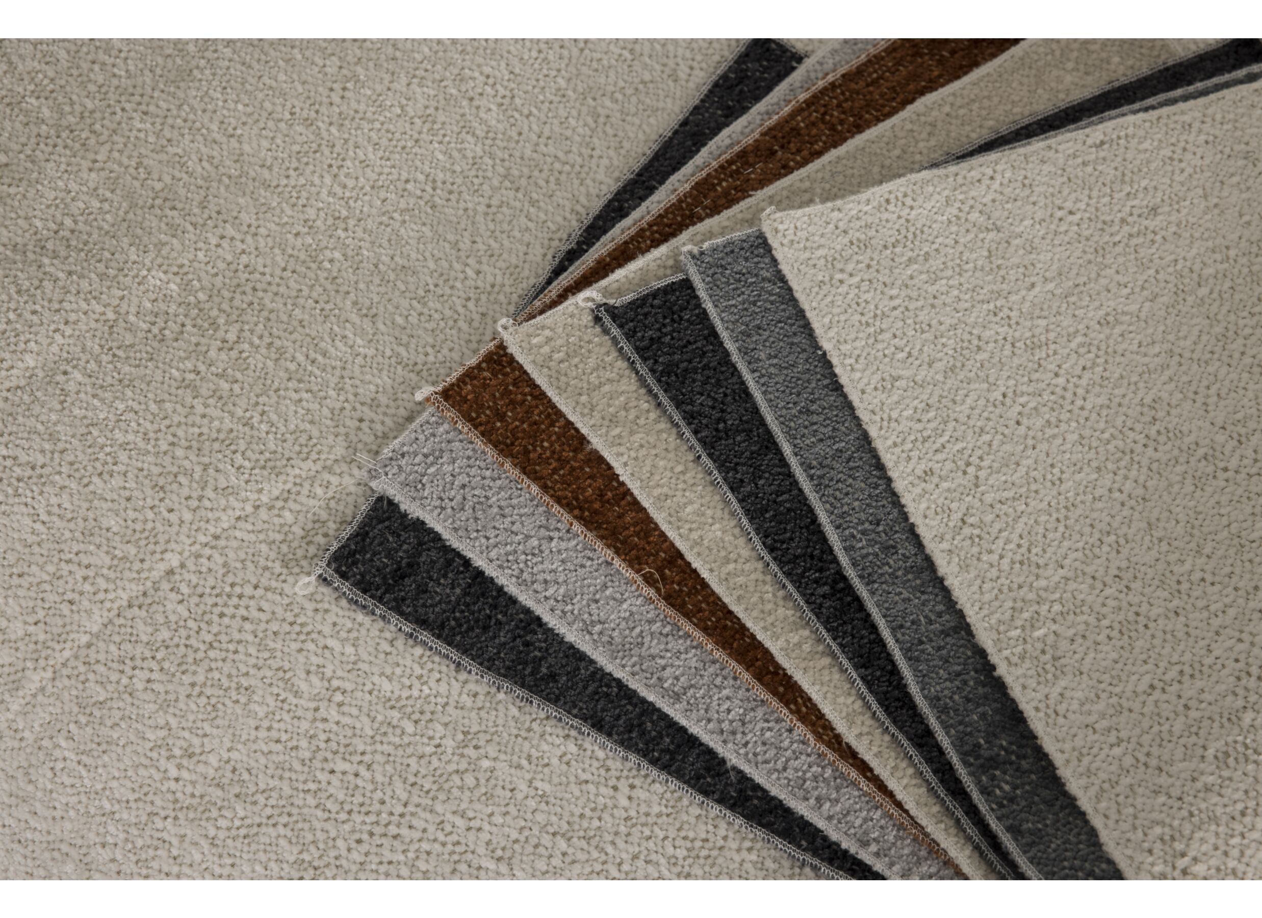 Kleurstaal - Hoeksalon Krouton 338x276cm - stof - ecru