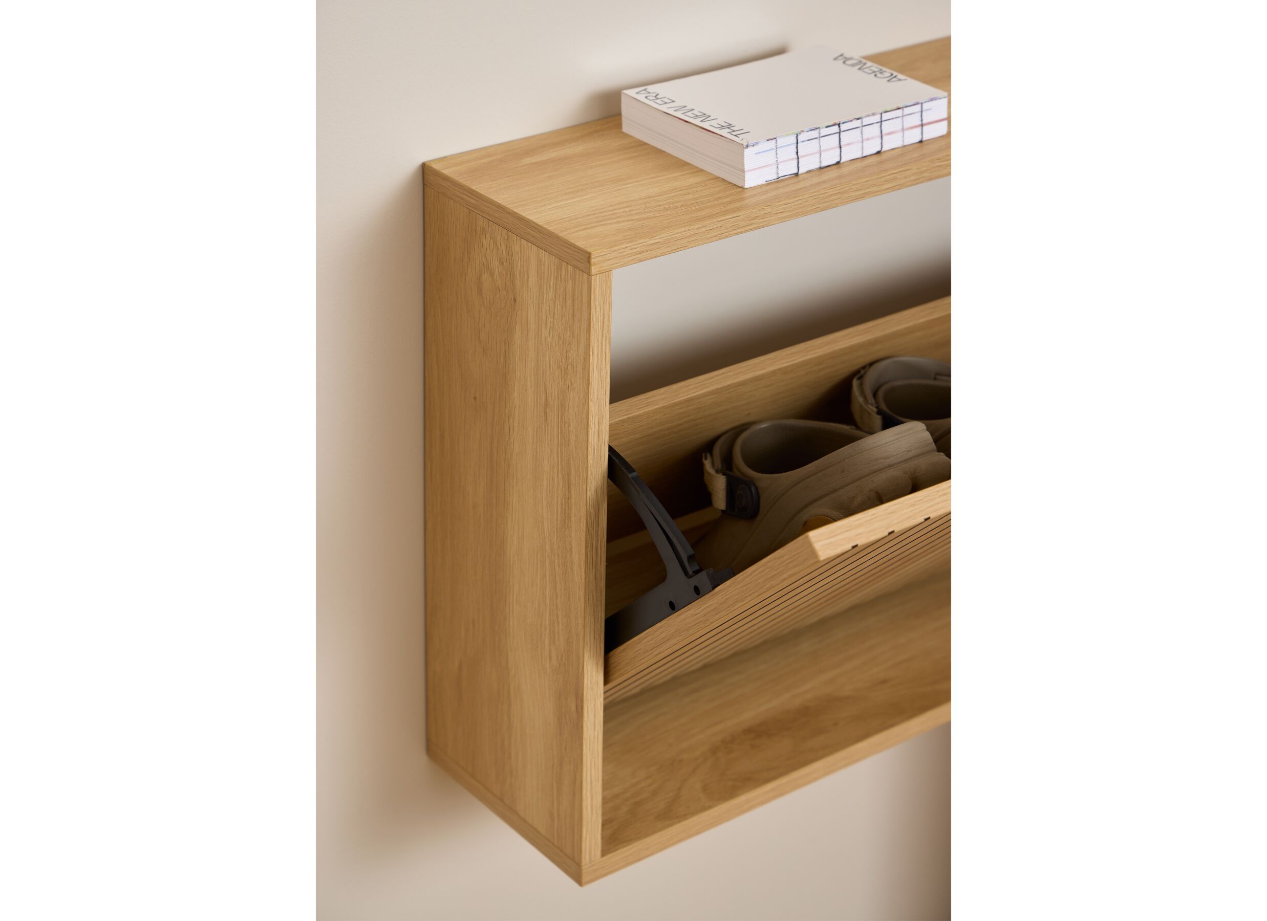 Sfeerfoto - Schoenenkast 72x17x43cm - decor - bruin