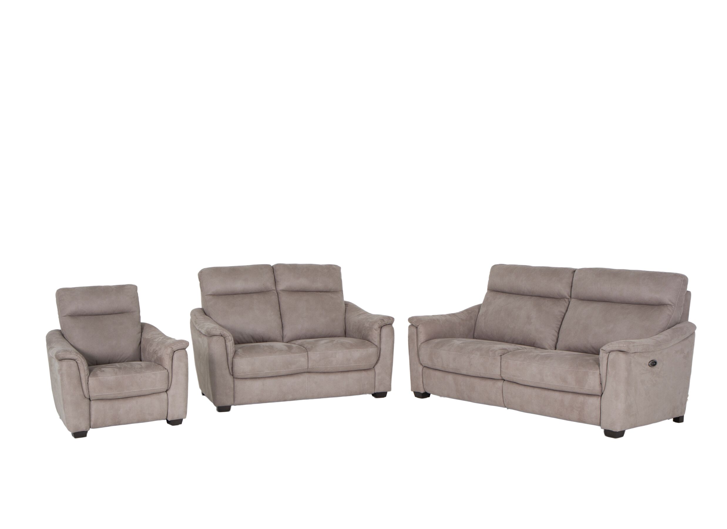 Canapé Centanni 2 - Canapé Centanni 2,5+2+1-zit - tissu - gris avec relax