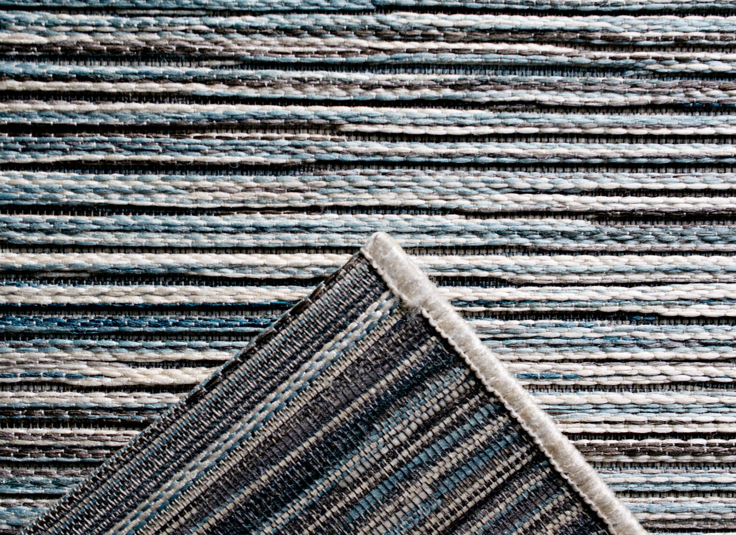 Detailfoto - Buitentapijt Brandon 240x330cm - polypropyleen - grijs & blauw