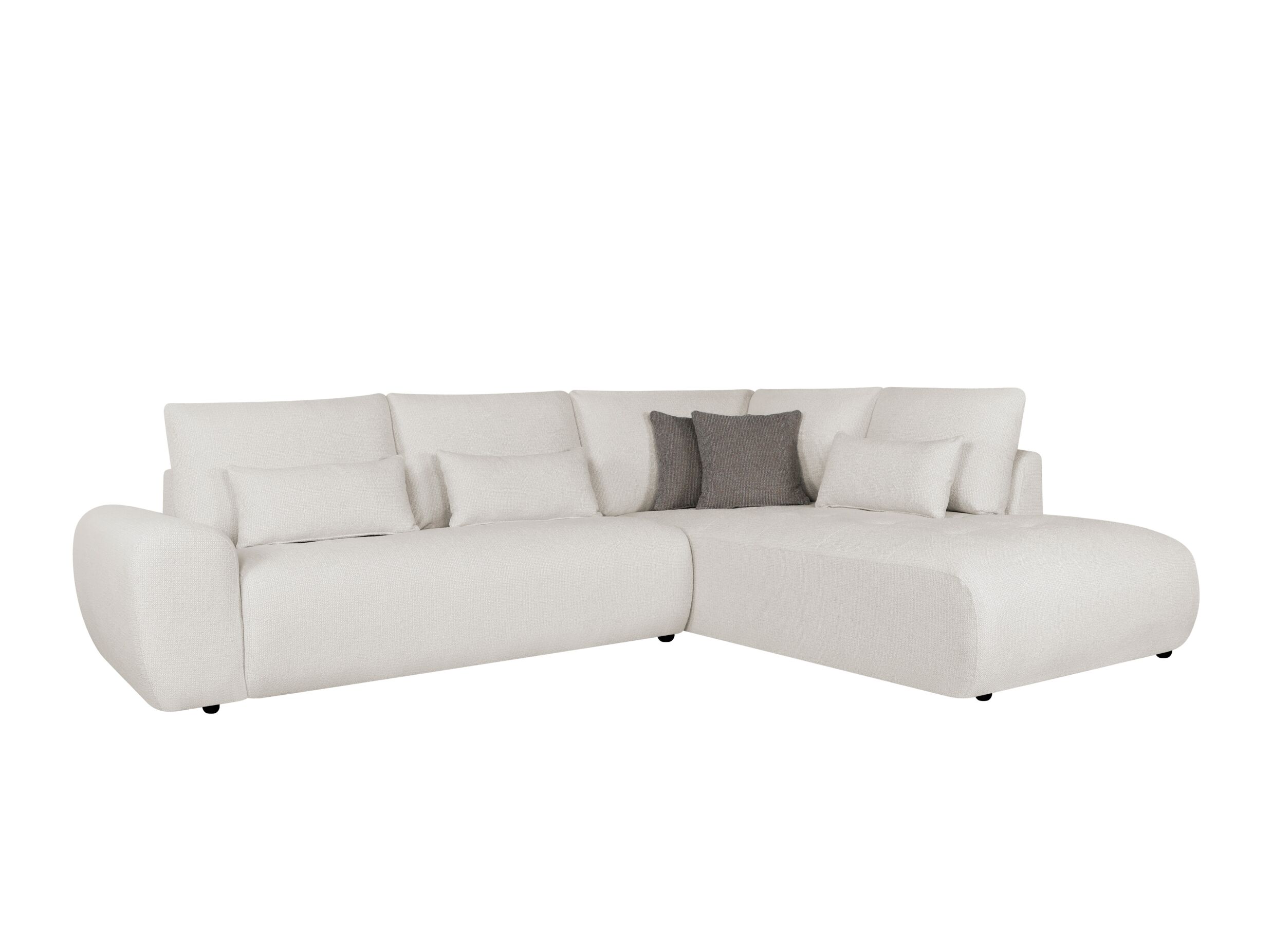 Hoeksalon Garama 281x229cm - polyester - beige - Canapé d'angle Garama 281x229cm - polyester - beige