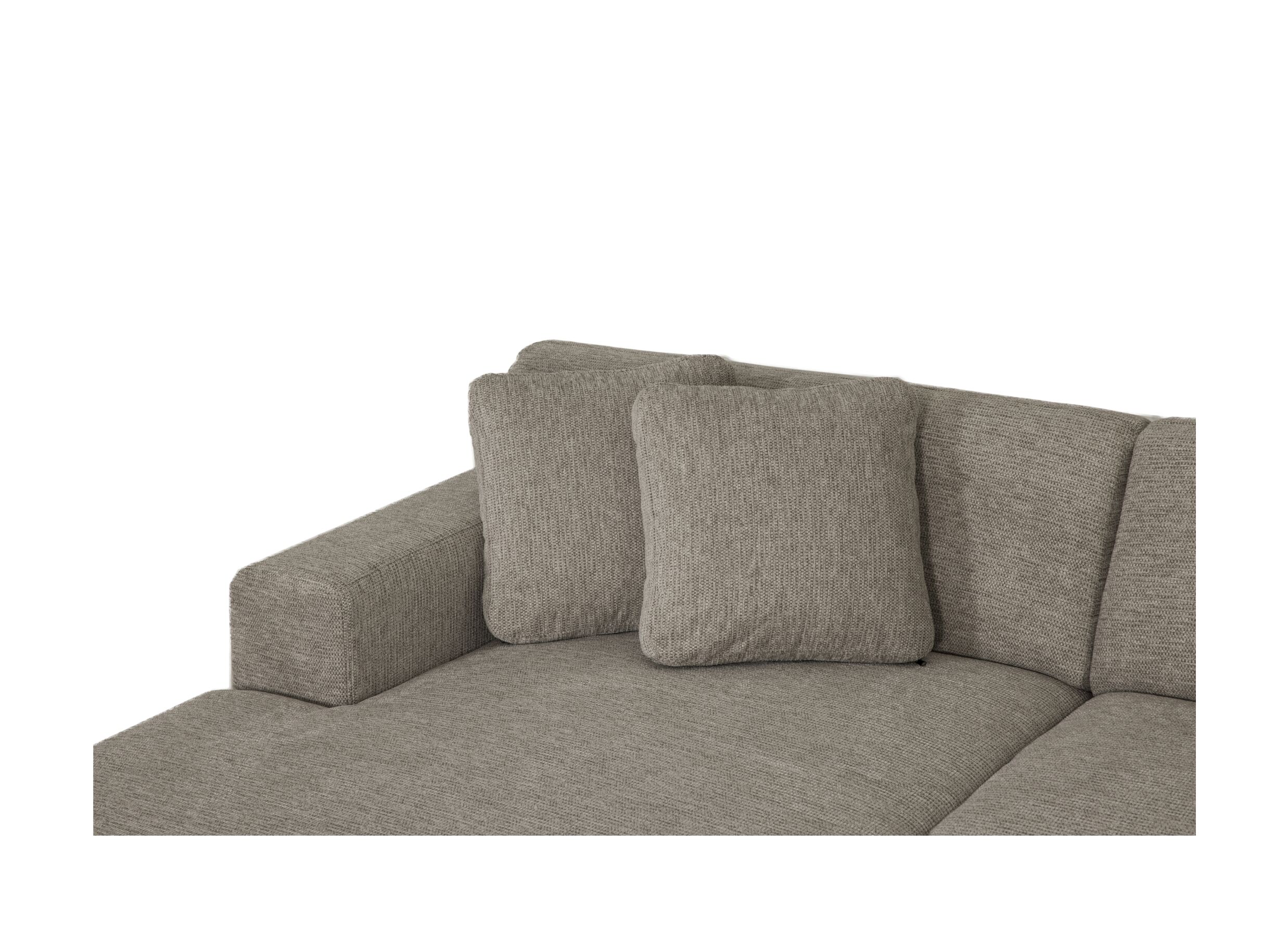 Detailfoto - Hoeksalon Kent 390x230cm - stof - grijs