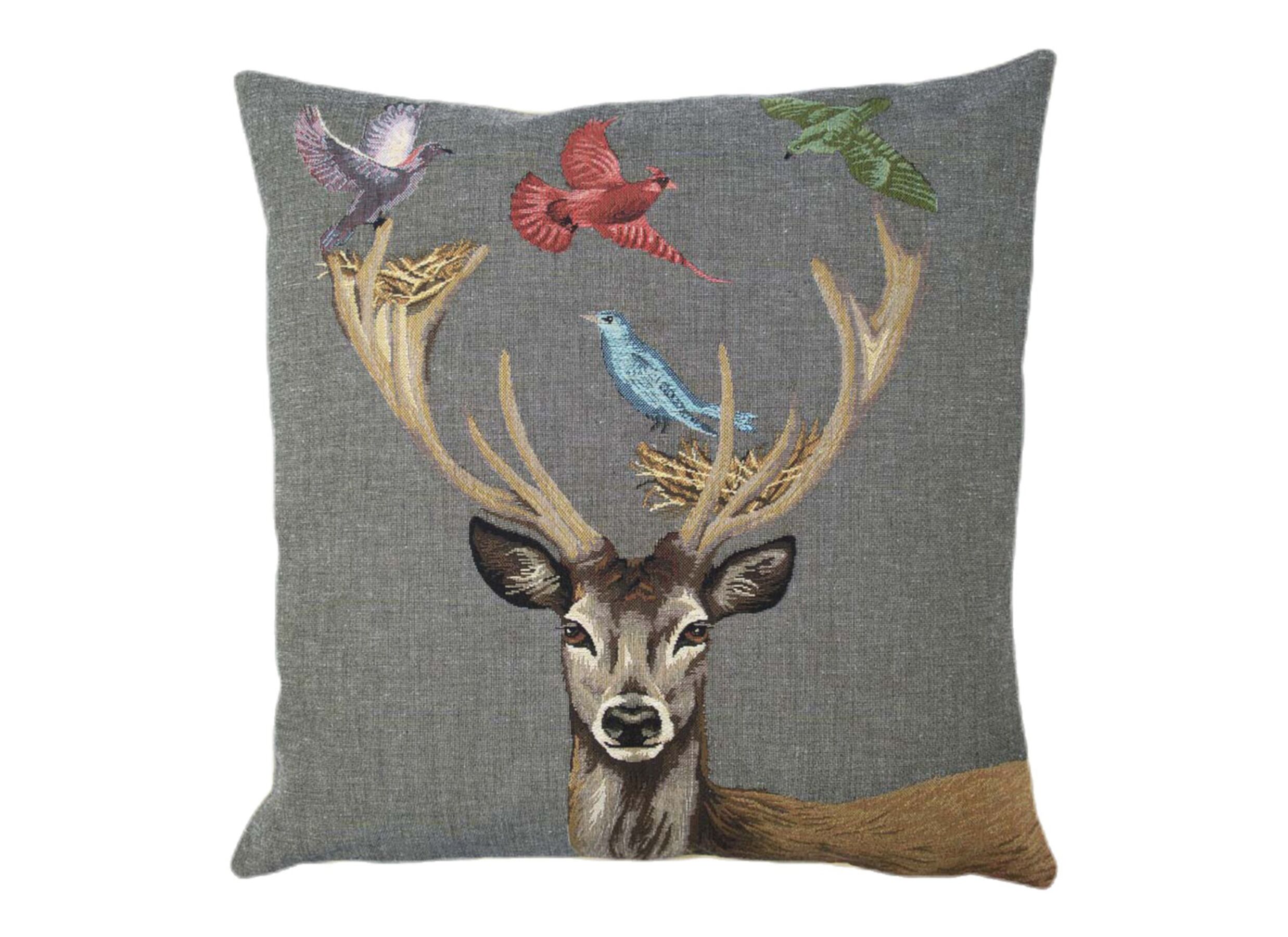 Hoofdfoto - Kussen Gobelin Funky Deer 45x45cm - katoen - multicolor