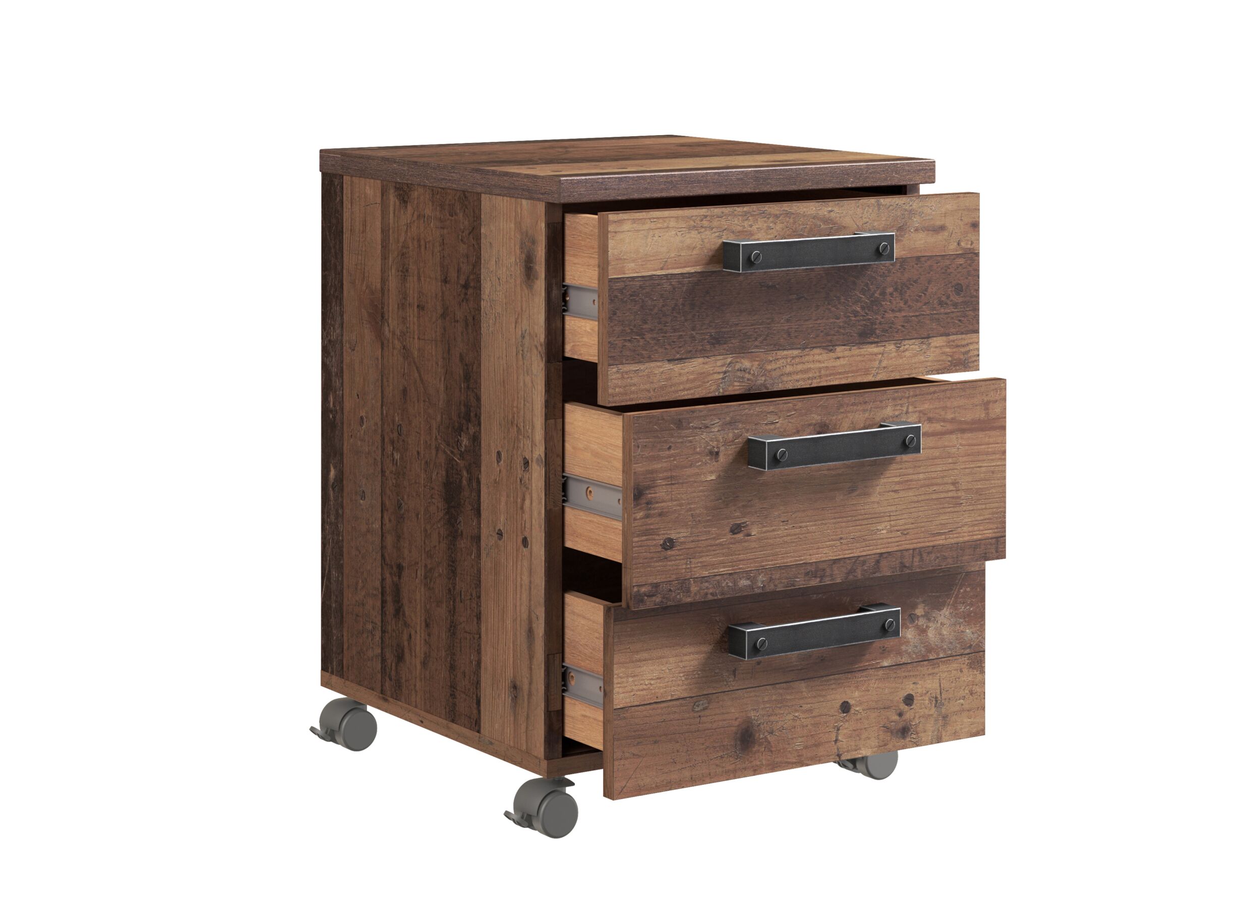 Ladeblok Clif-B 40x42x56cm - meubelplaat - old wood/beton