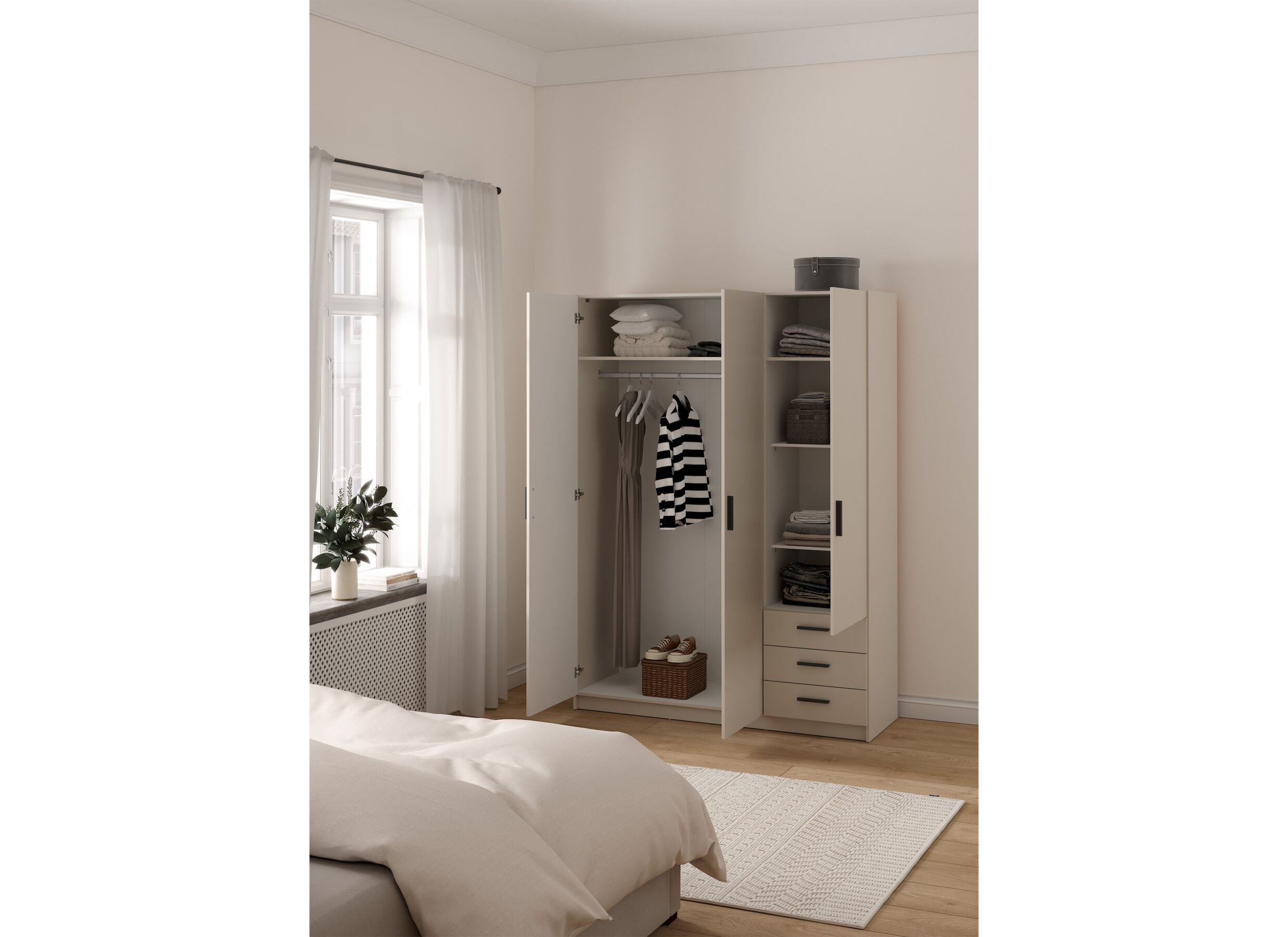 Foto ambiance - Garde-robe Sprint 147cm - décor - cashmere
