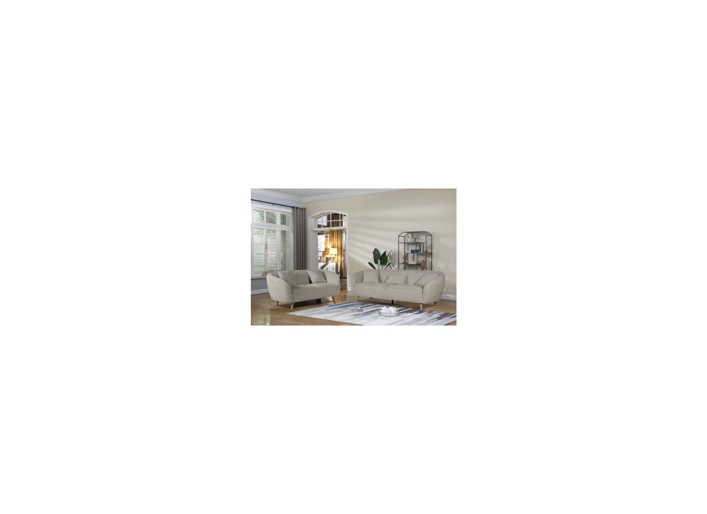 Sfeerfoto - Zetel Momo 2-zit - polyestervezel - beige