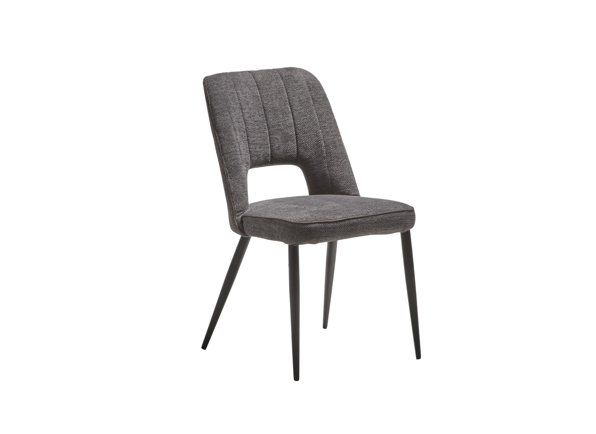 Chaise tissu anthracite - Chaise 50x50x90cm - tissu - anthracite
