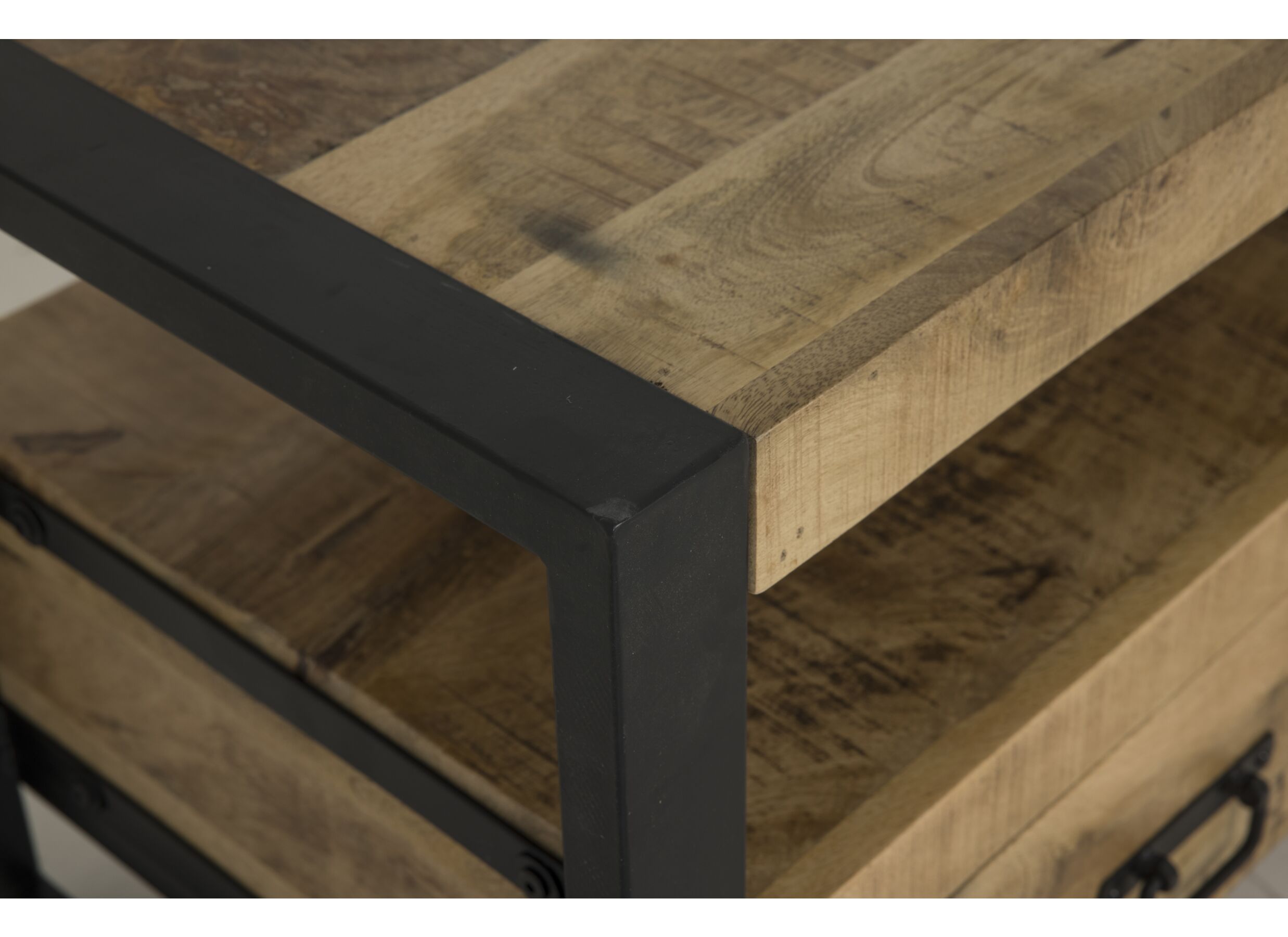 Detailfoto - Tv-meubel Sanguine 150cm - mango massief - natuur