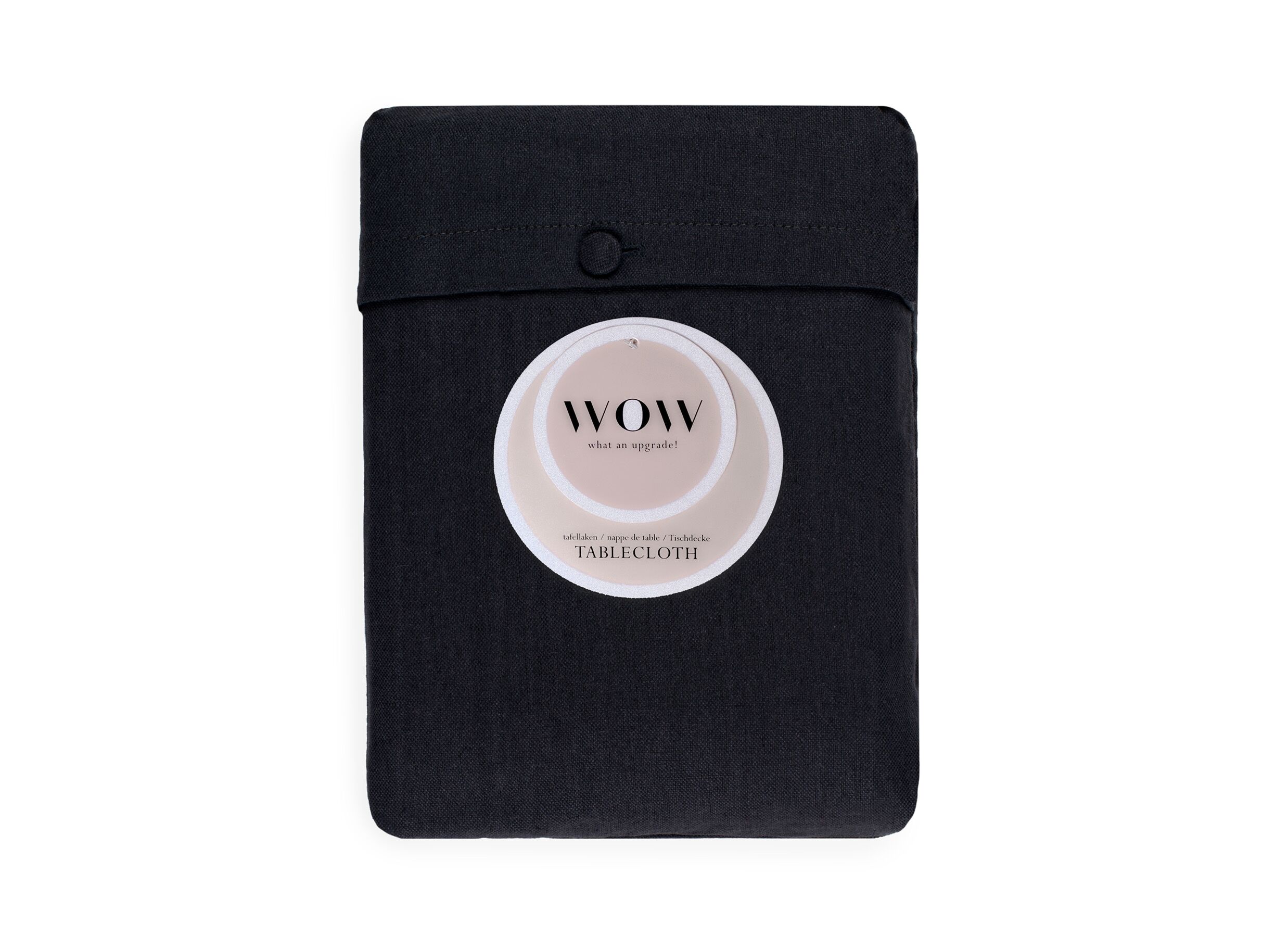 Tafelkleed WOW Essence Midnight 2pc 150x250cm - katoen & linnen - zwart - Nappe WOW Essence Midnight 2pc 150x250cm - coton & lin - noir