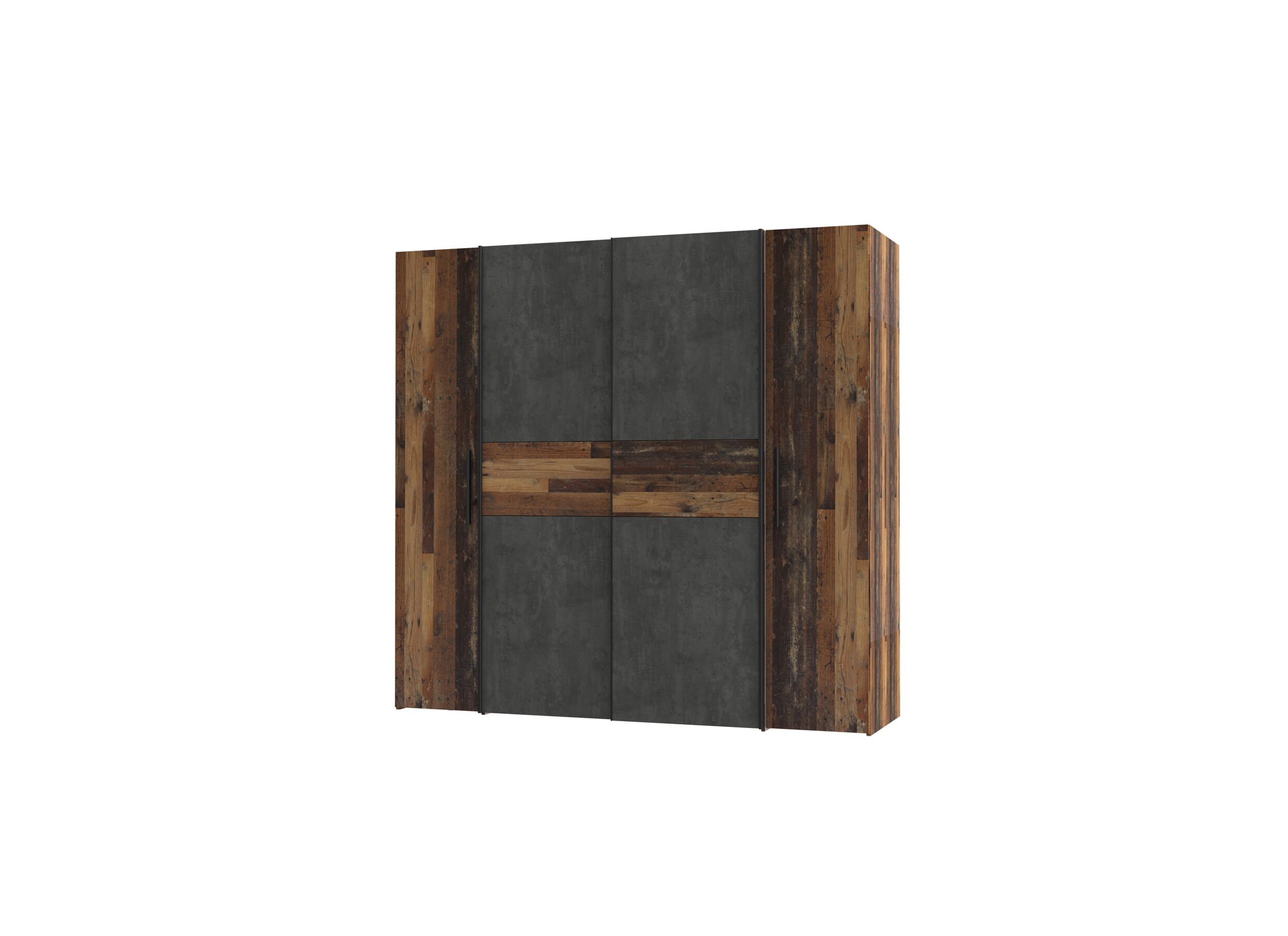Garde-robe 200cm - Garde-robe Kalixtus 200cm - décor - old wood/gris foncé