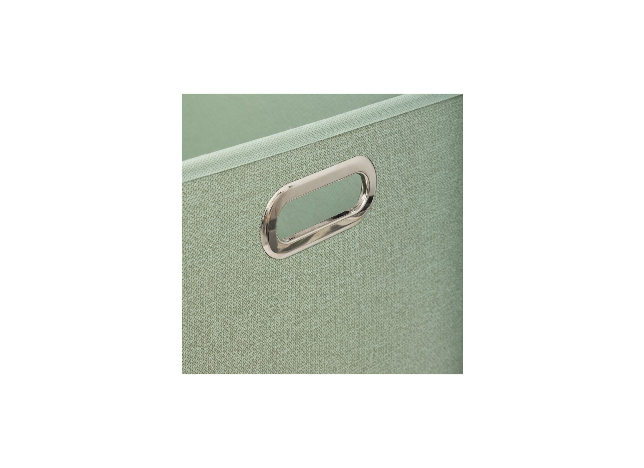 Detail - Boite de rangement 31x31cm - tissu - vert sauge