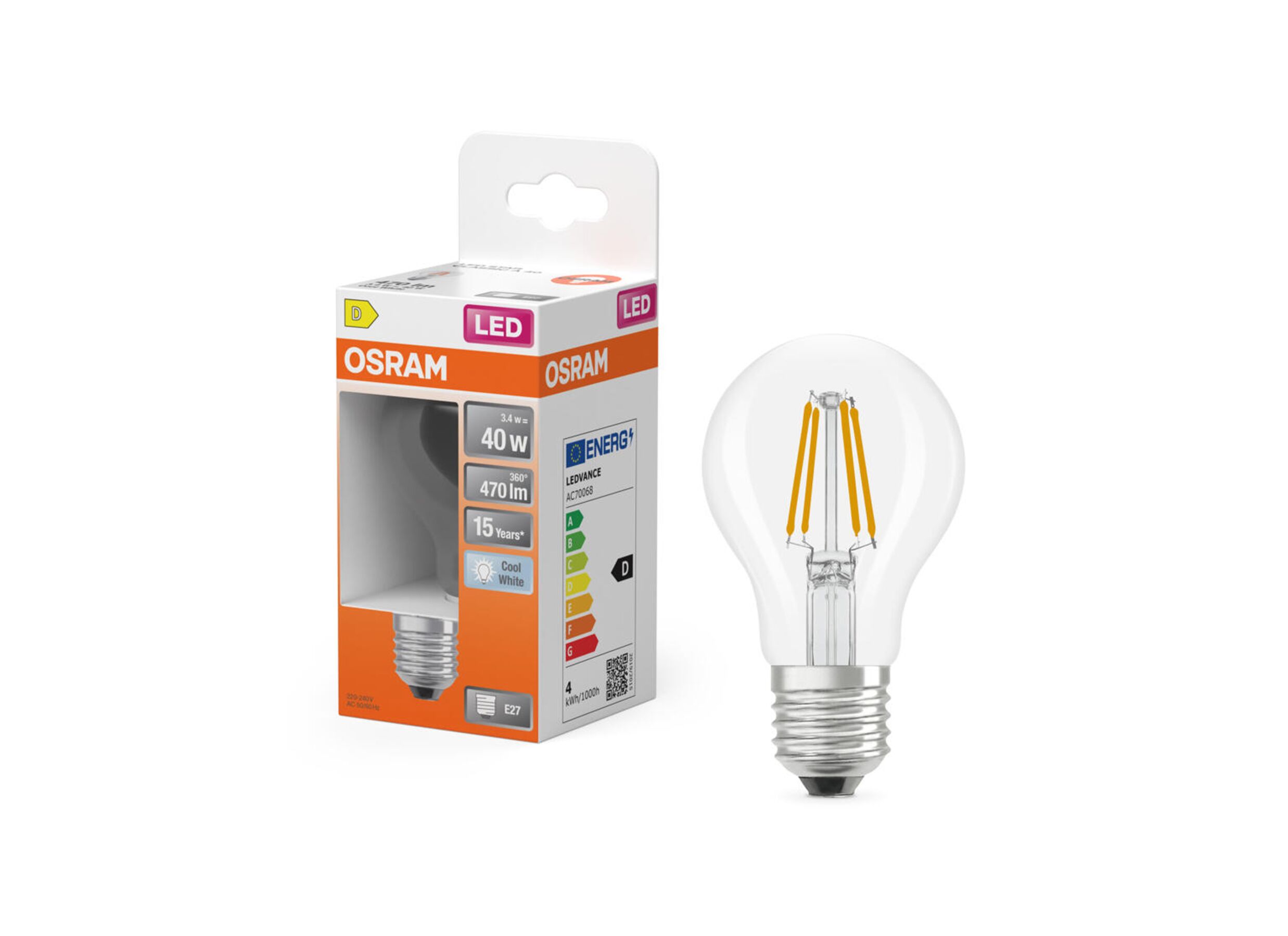 Overzichtsfoto - Ledlamp Classic 3.4W E27
