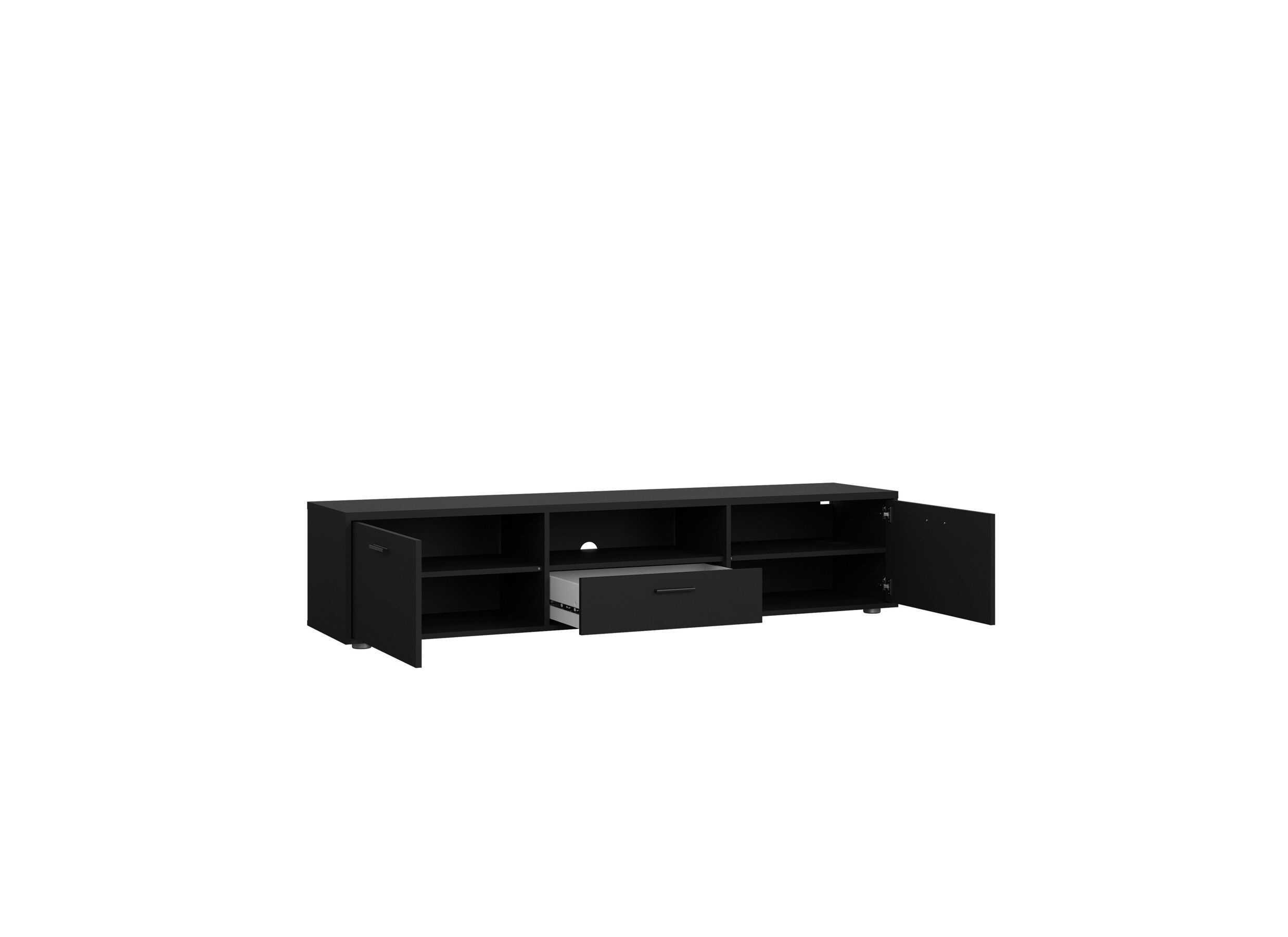 Disposition - Meuble TV Media noir 177cm