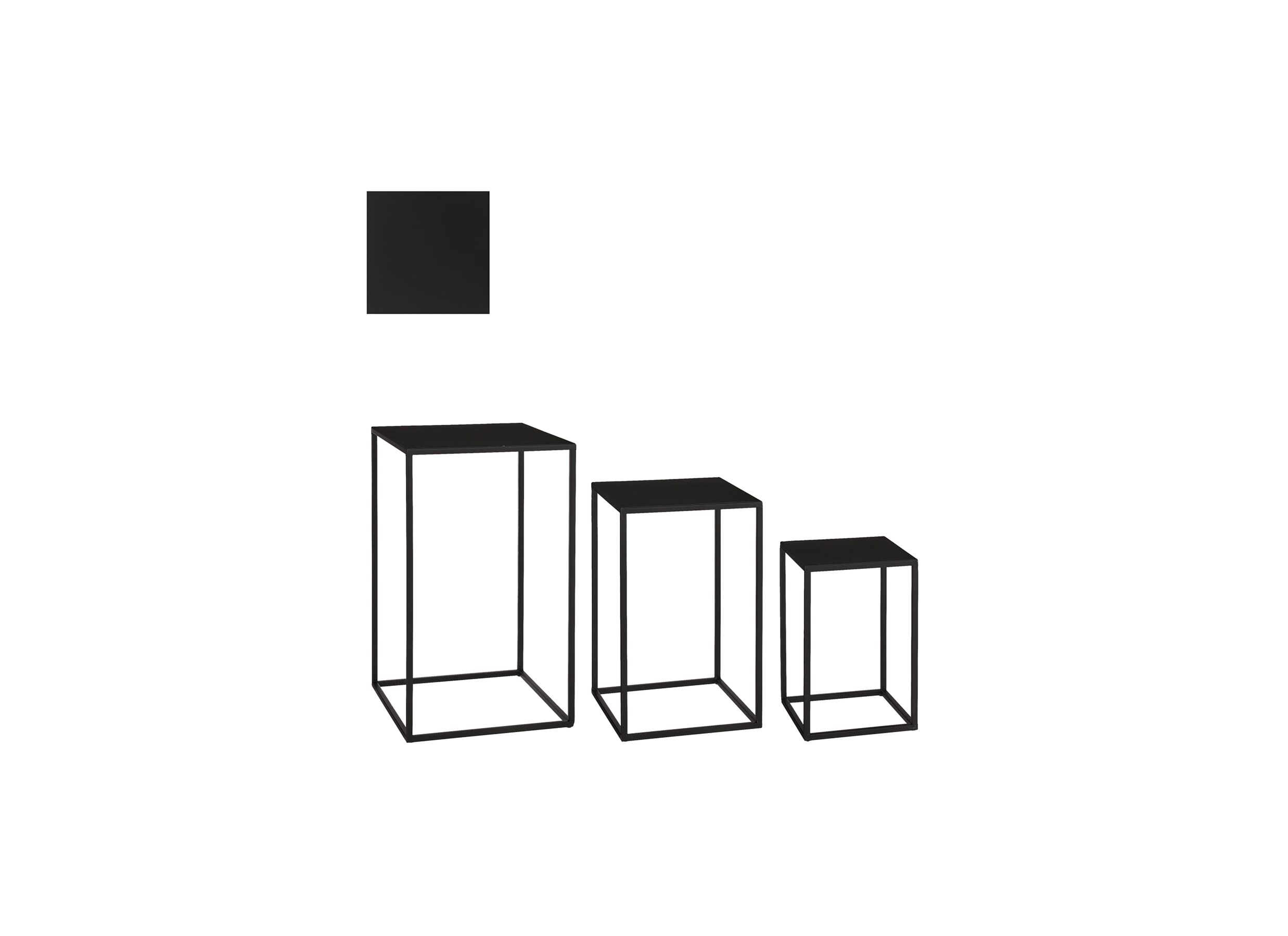 Table d'appoint Quinty 30x30cm lot de 3 - Table d'appoint Quinty 30x30cm lot de 3