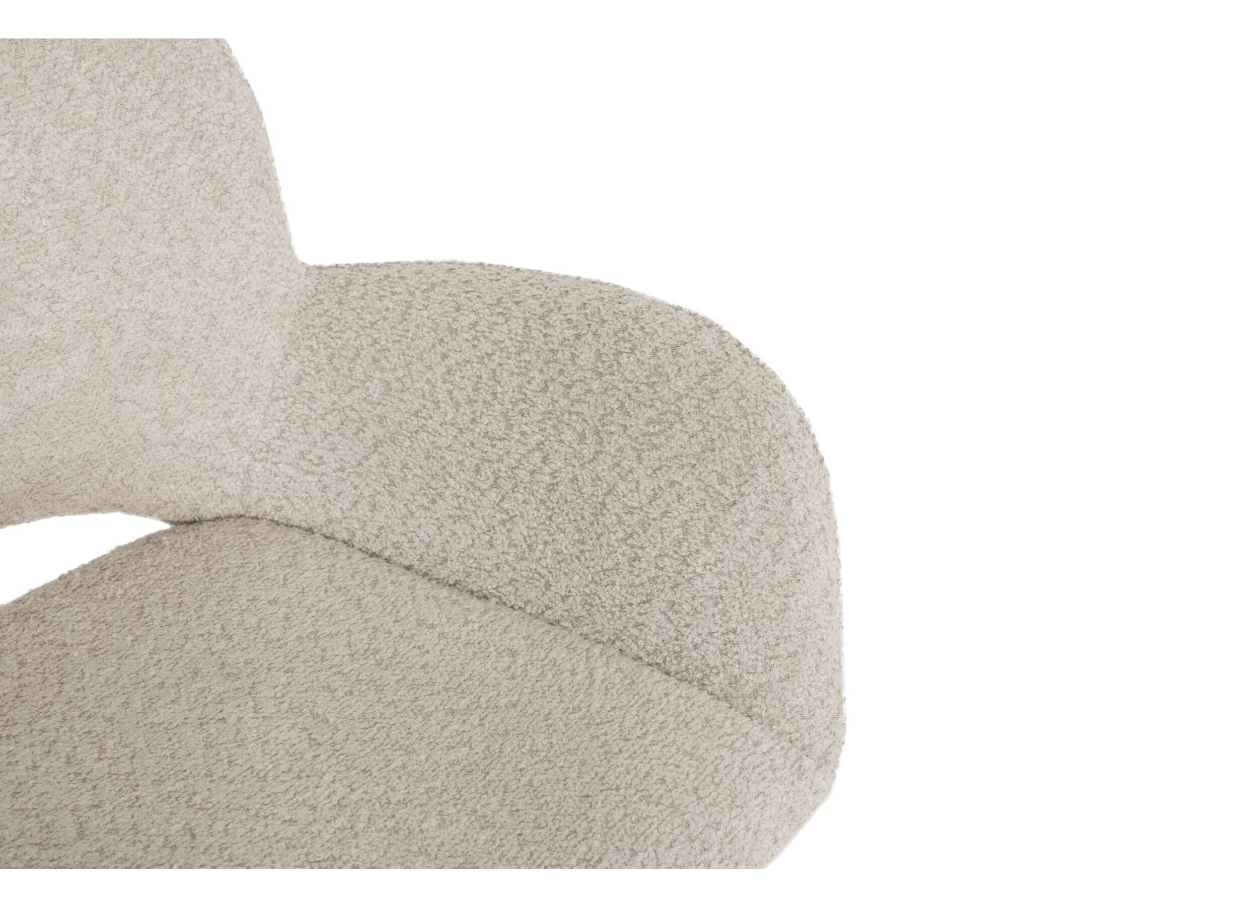 Detail - Chaise pivotante Adrian 60x58x86cm - polyester - blanc