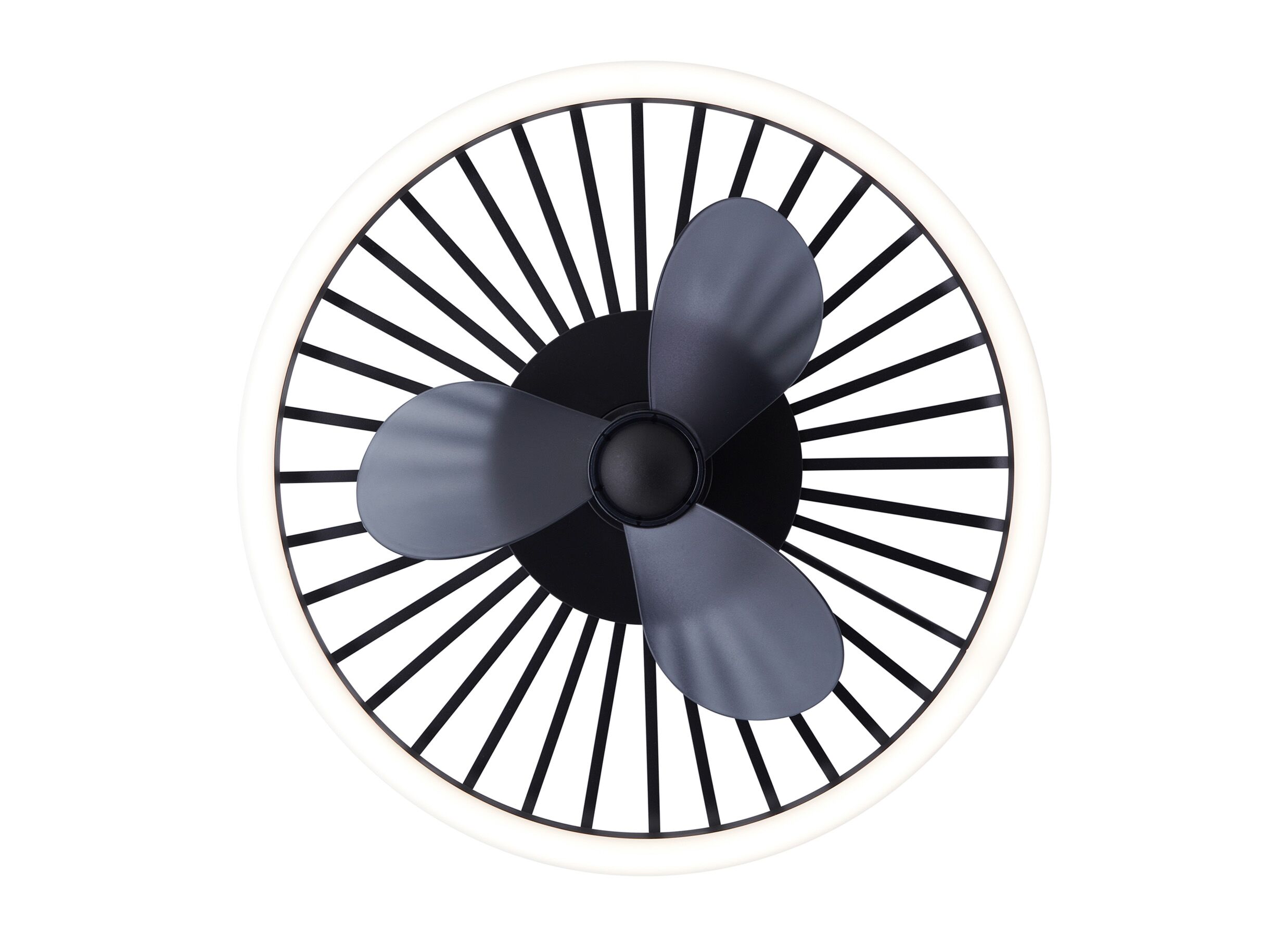 Detailfoto - Plafondlamp Capo met ventilator Ø48cm - kunststof & metaal - wit