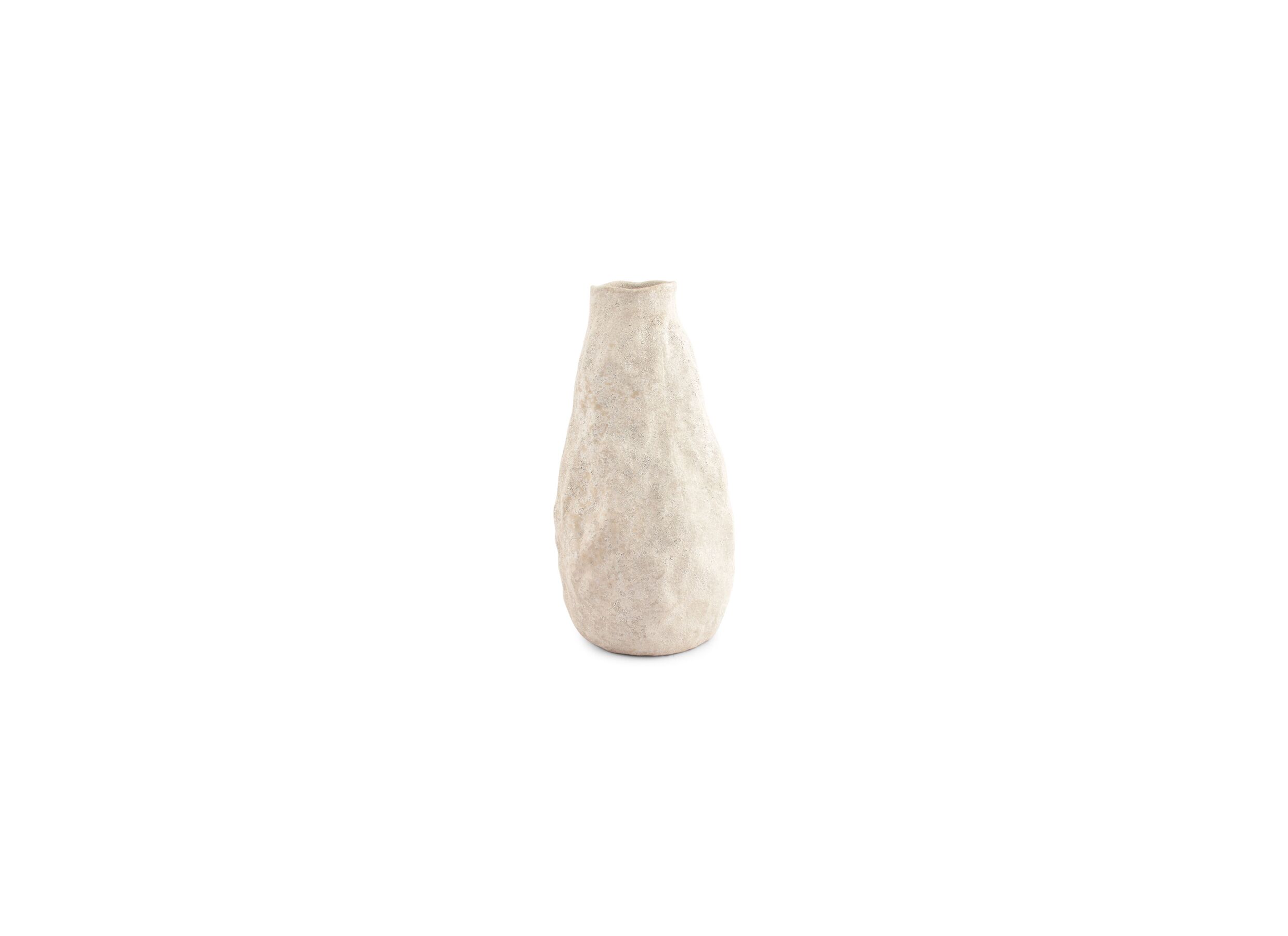 Plus Important - Vase Cave 17x33,5cm - grès - beige