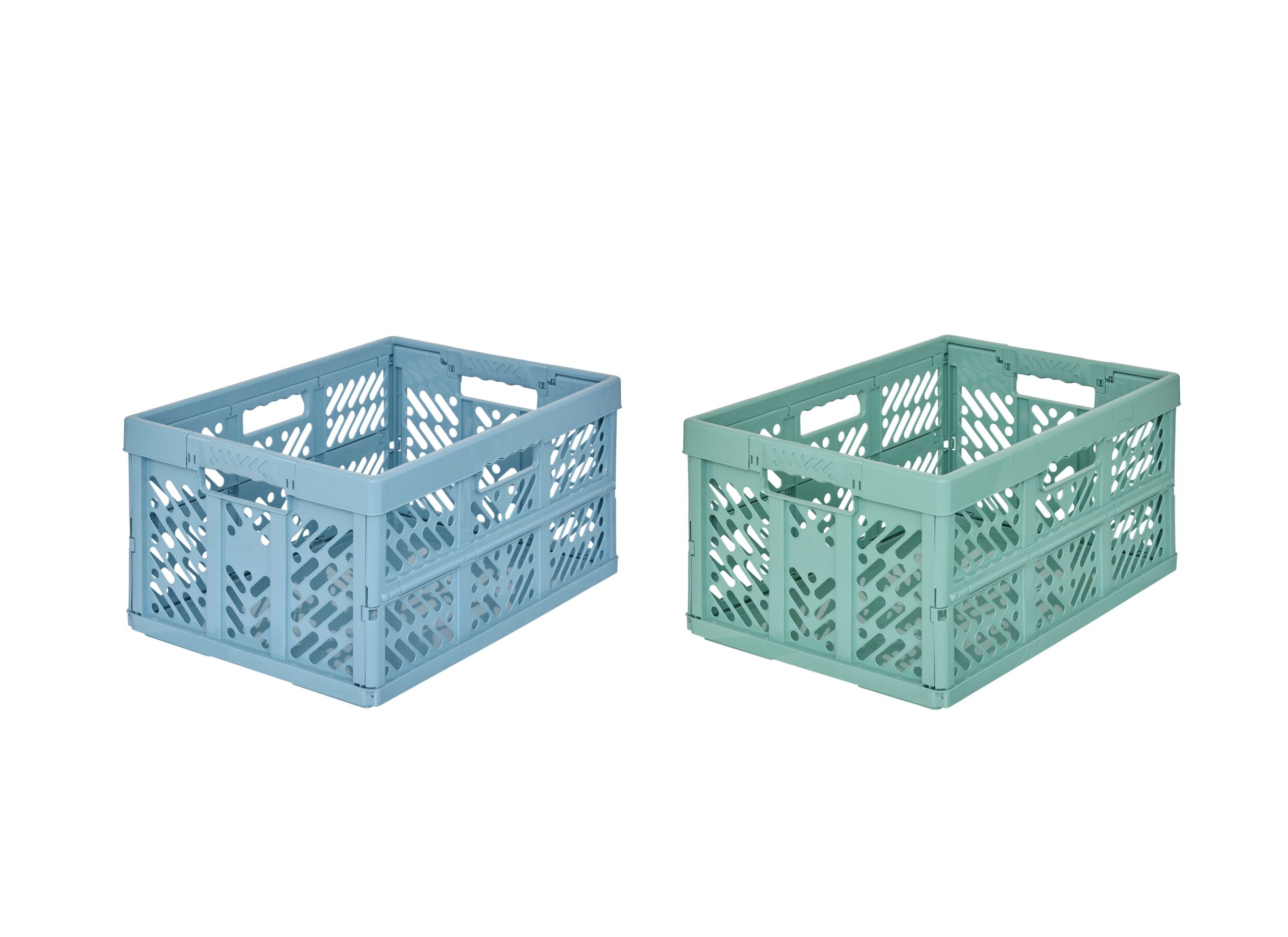 Hoofdfoto - Plooibox 53x27,5x37cm - kunststof - blauw & groen