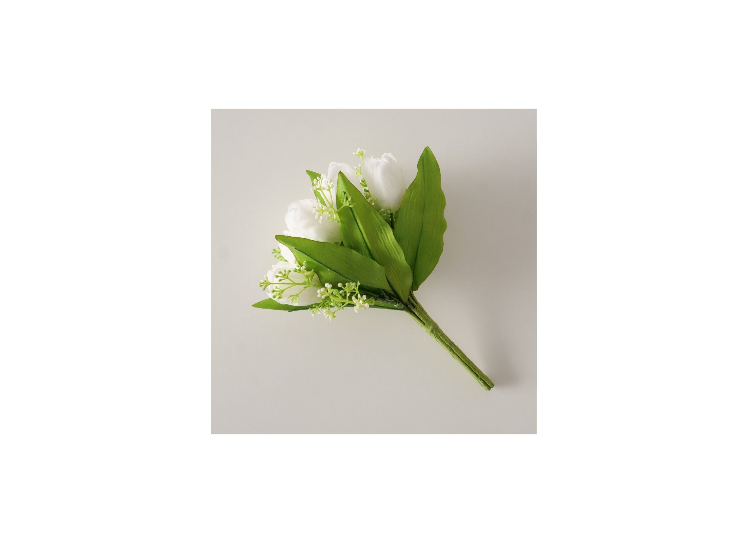 Overzichtsfoto - Kunstbloem Fanny H25cm - kunststof - groen/wit