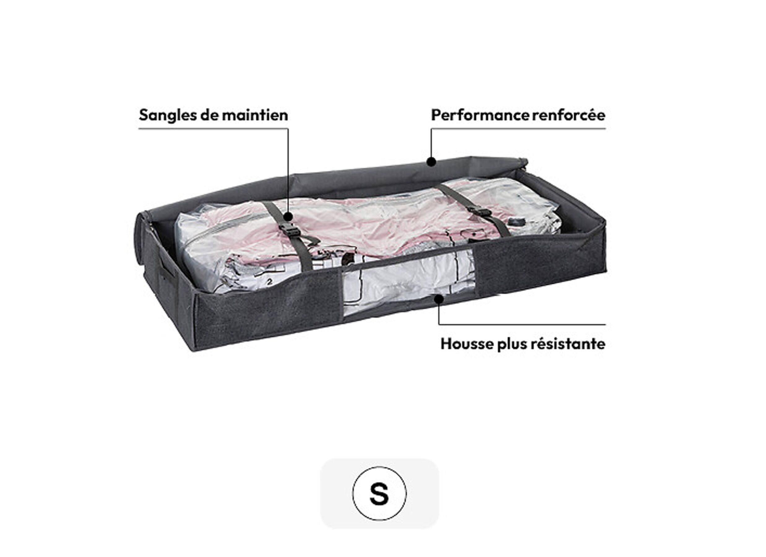 Configuration - Housse de rangement Vacuum AirStore+ S 123x75xH44cm