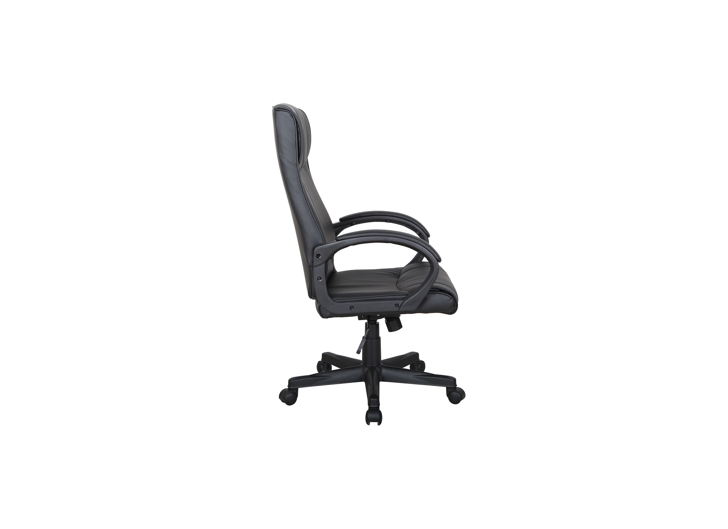 Chaise de bureau Kravitz 60x65x111cm - similicuir - noir