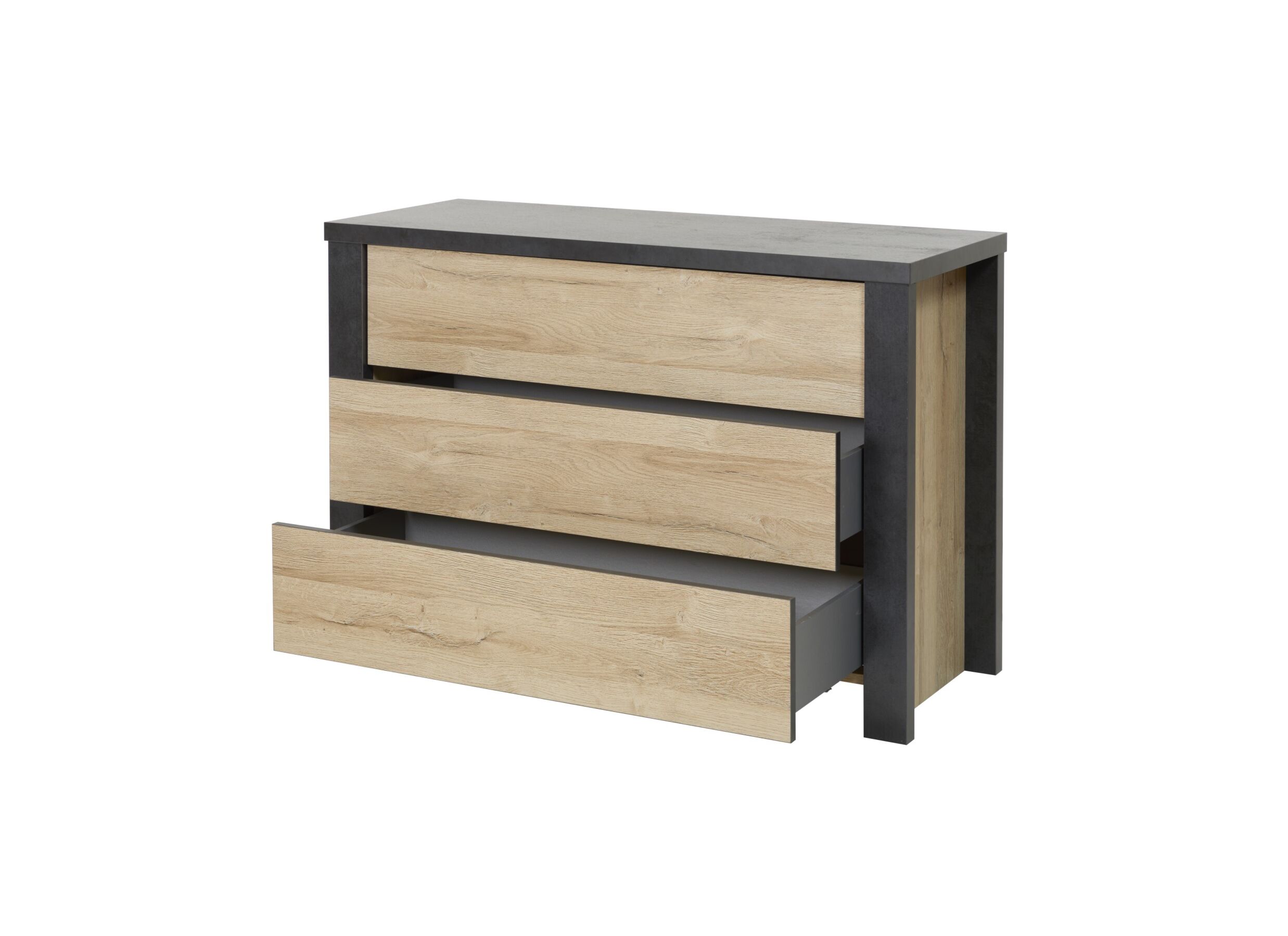 Aperçu - Commode PhaedraPhaedra 120x48x83cm - décor - chêne français/nox