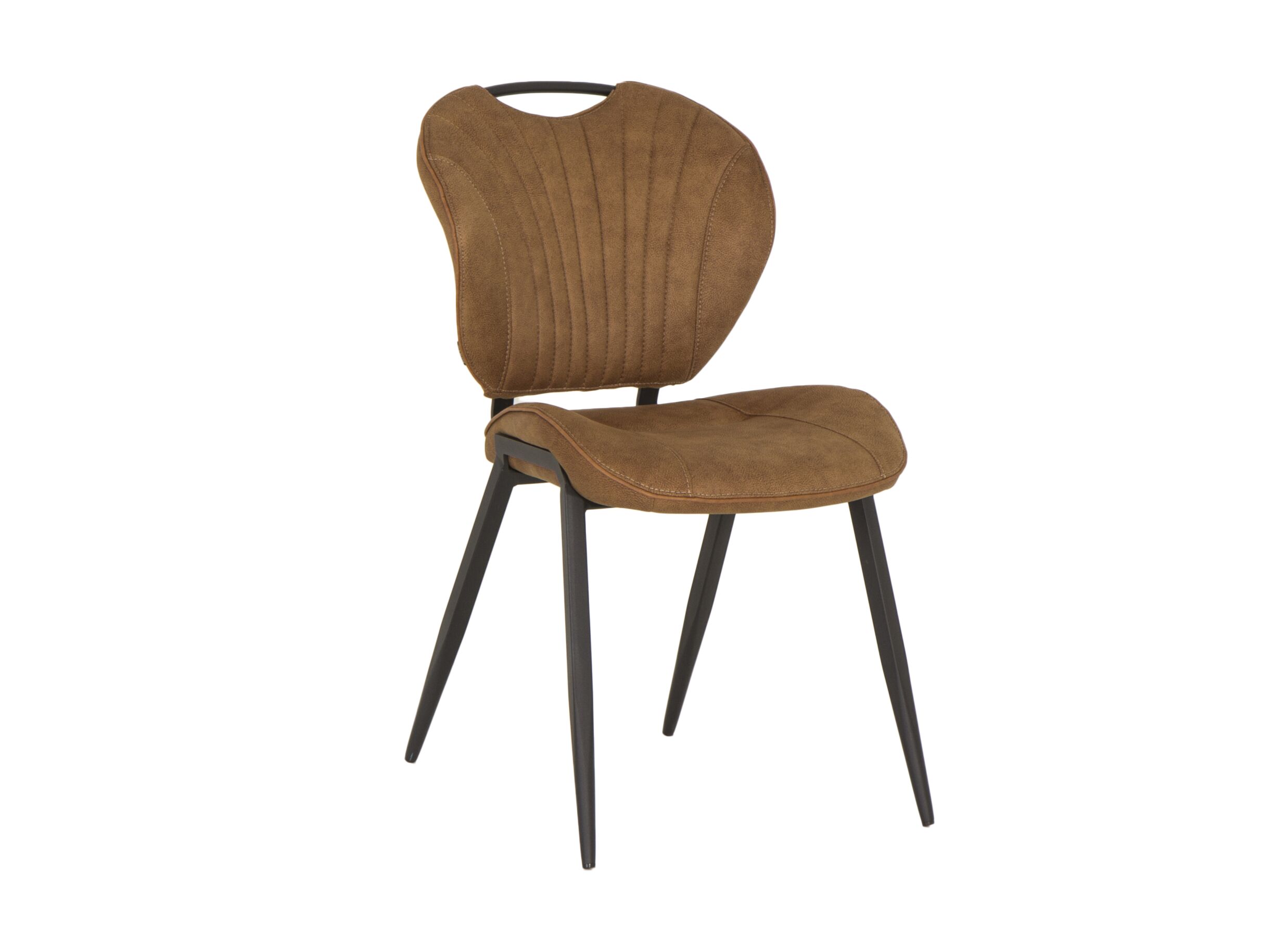 Chaise Jim tissu luxor cognac - Chaise Jim 49x62x87cm - tissu - luxor cognac