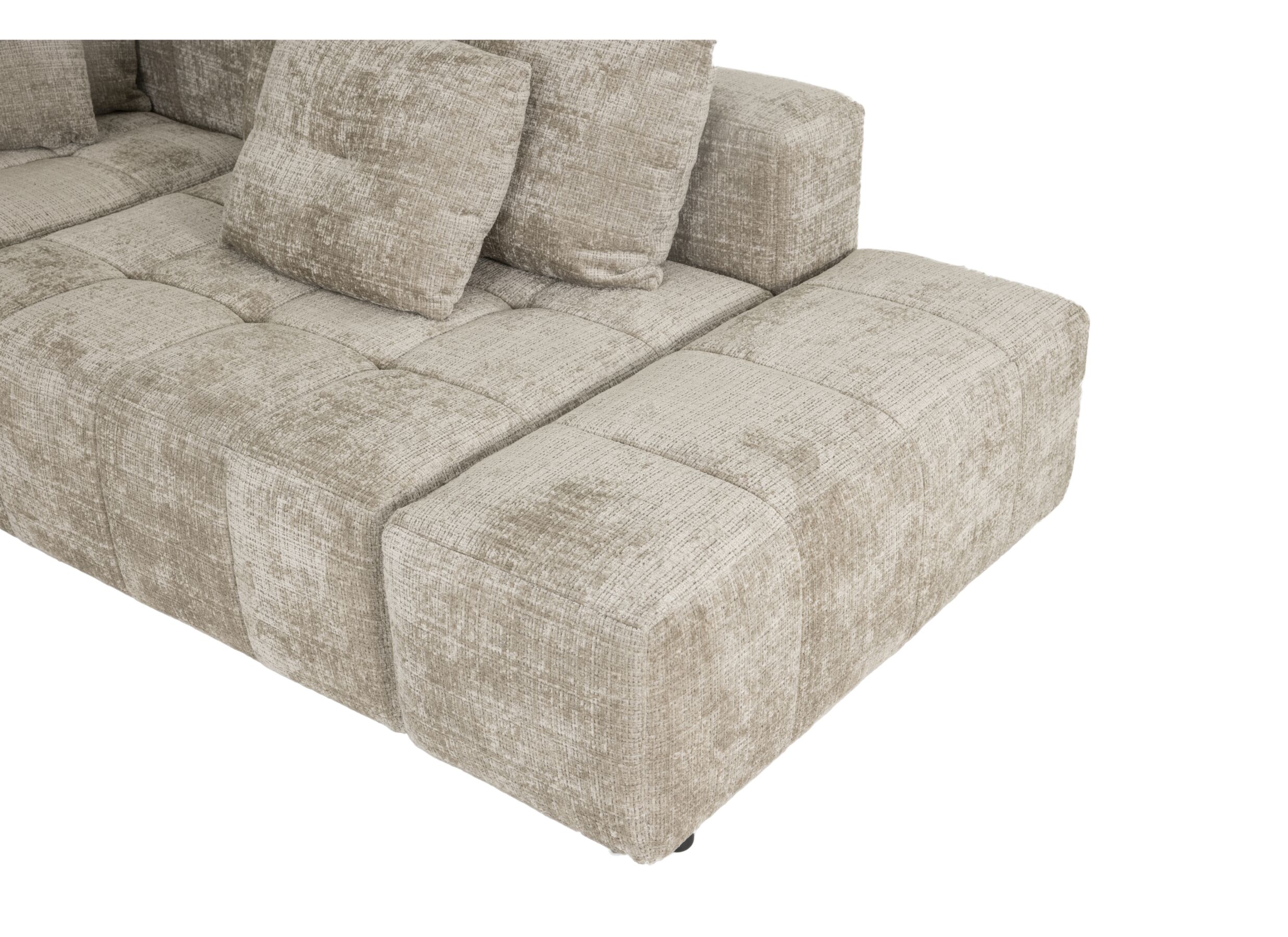 Hoeksalon Argus 327x283cm - stof - taupe