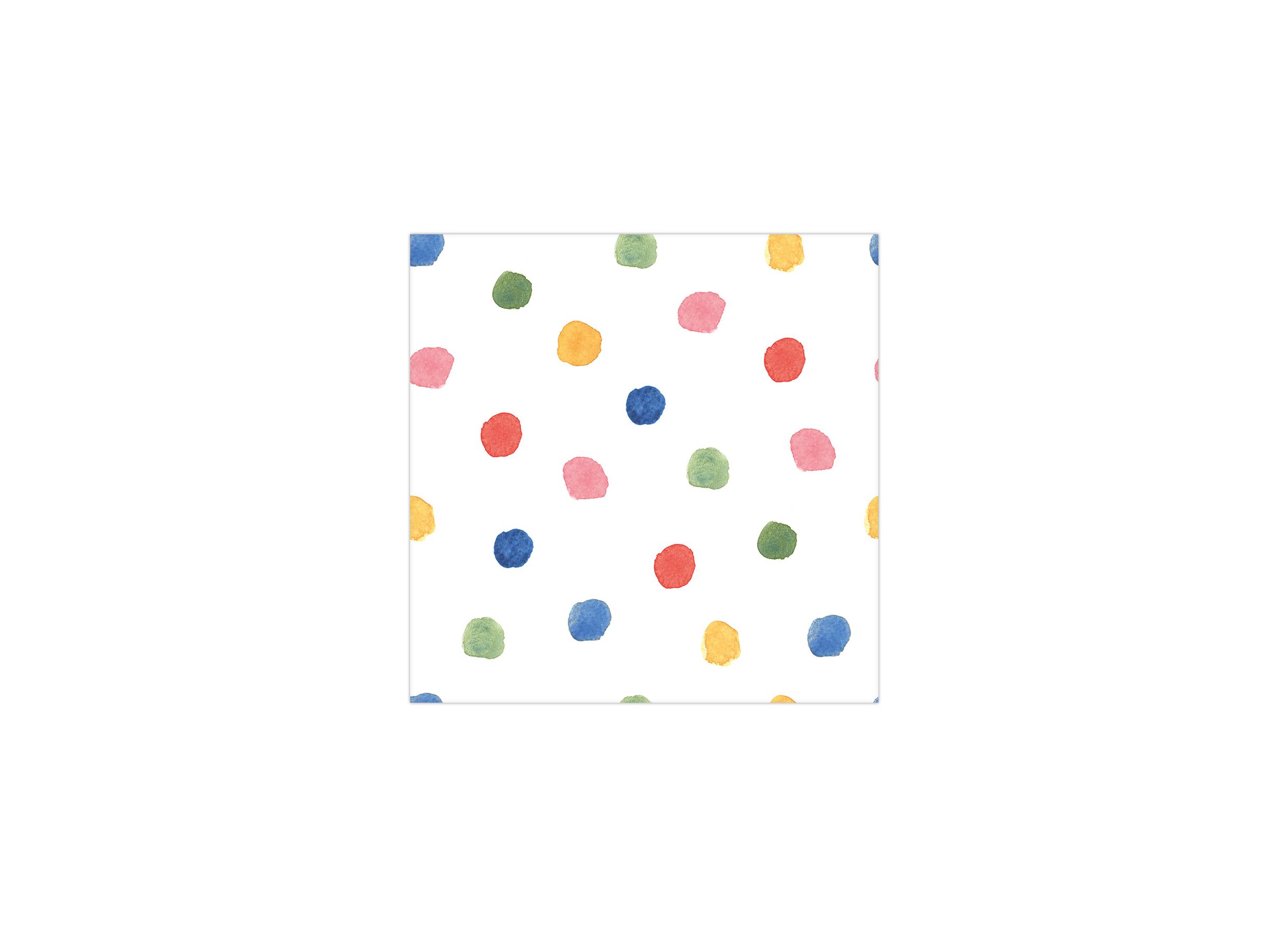 Serviette Points 33x33cm multicolore 20 pièces - Serviette Points 33x33cm multicolore 20 pièces