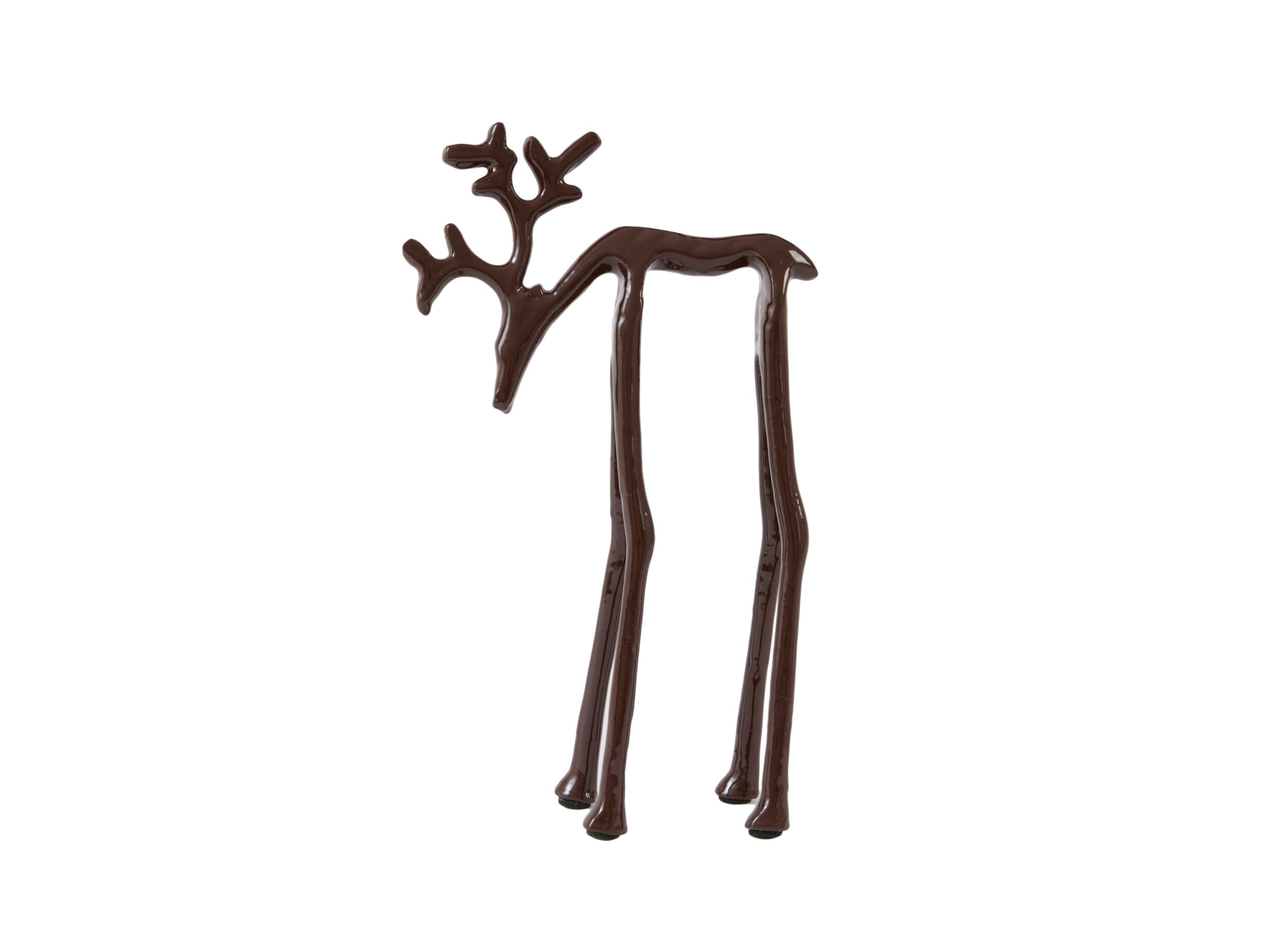 Overzichtsfoto - Beeld Deer 15x6x25cm - metaal - aubergine