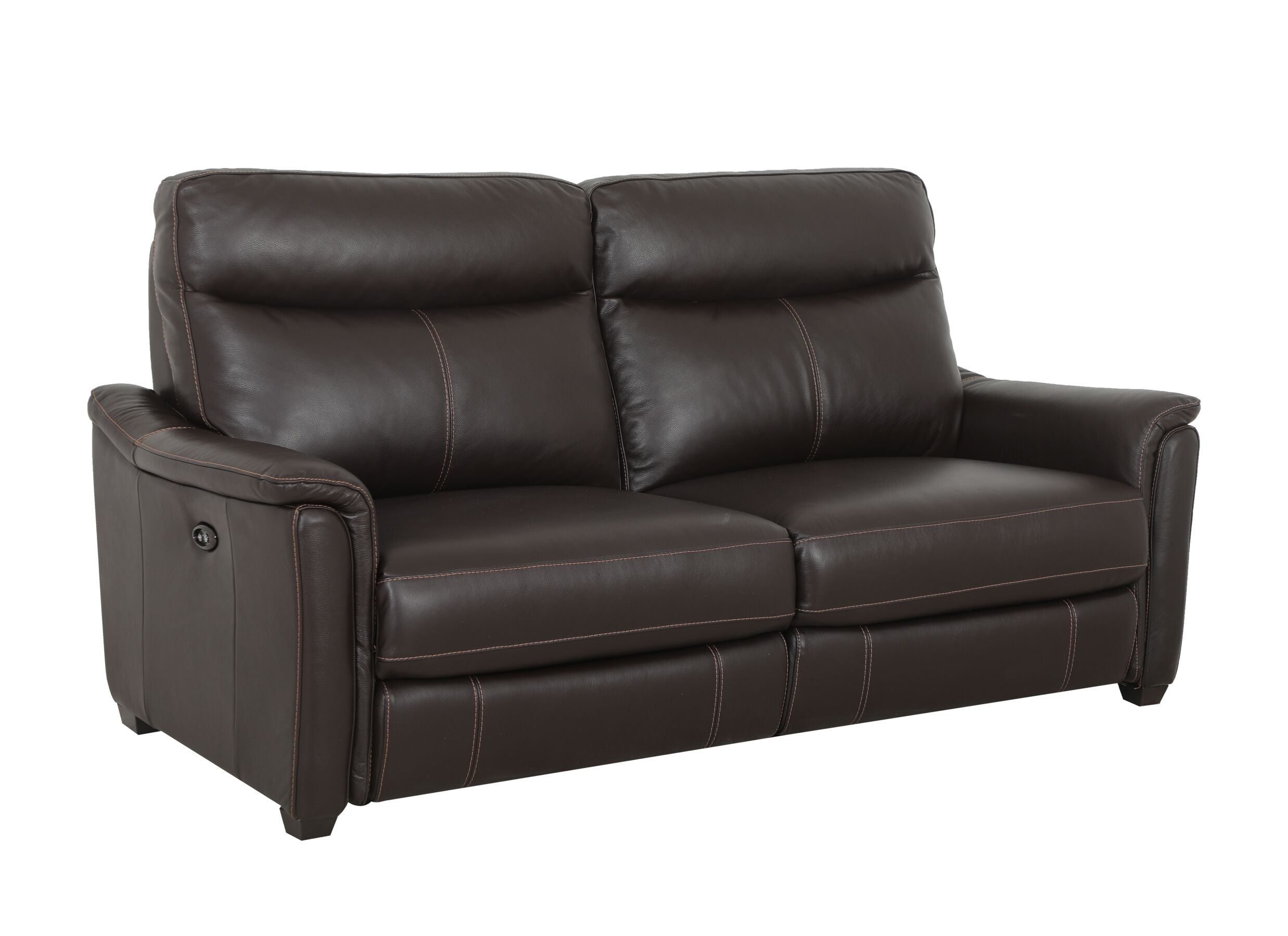 Overzichtsfoto - Zetel Wise 2,5-zit - leder - walnut