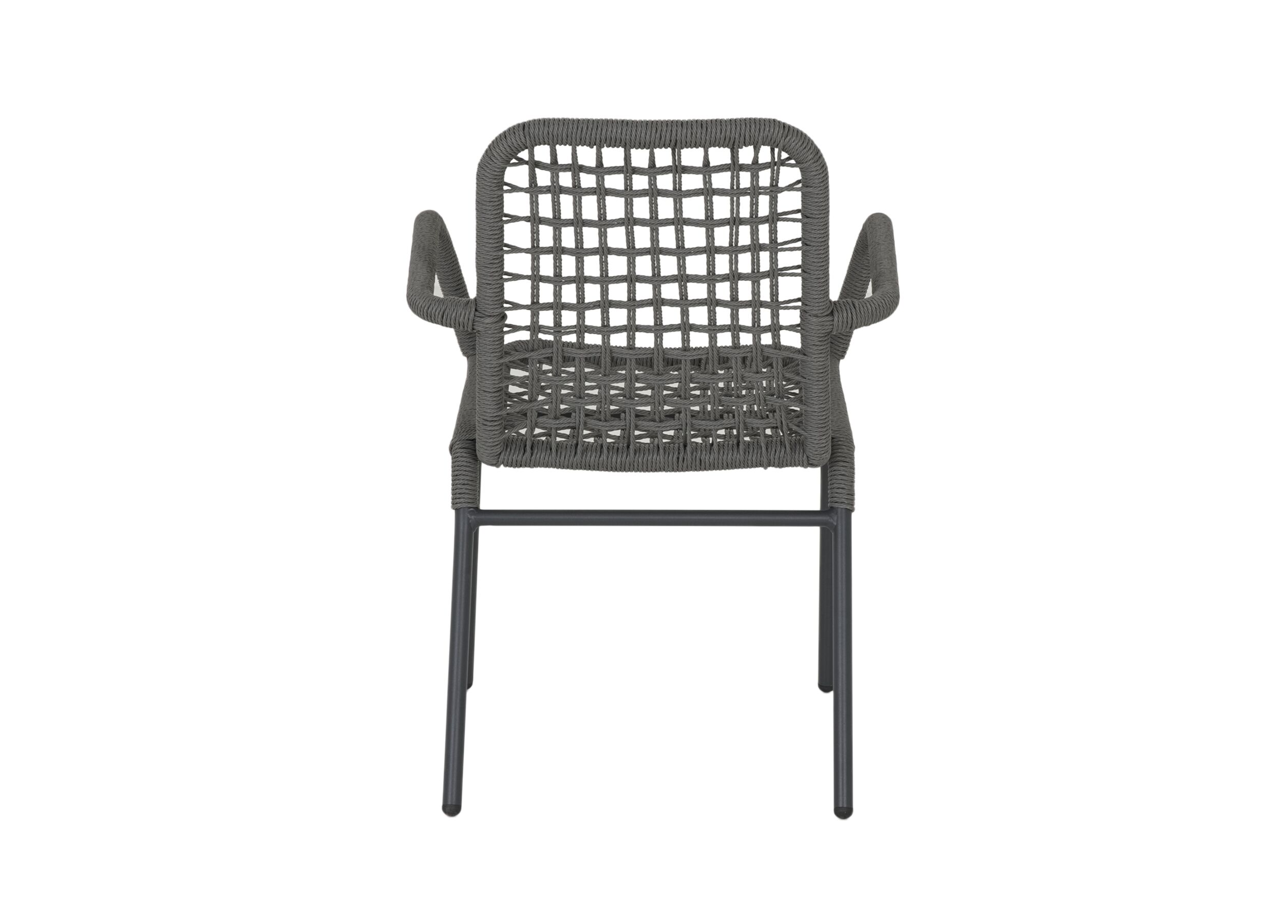 Chaise de jardin Hopi 55x61x81cm - artificial rattan - anthracite