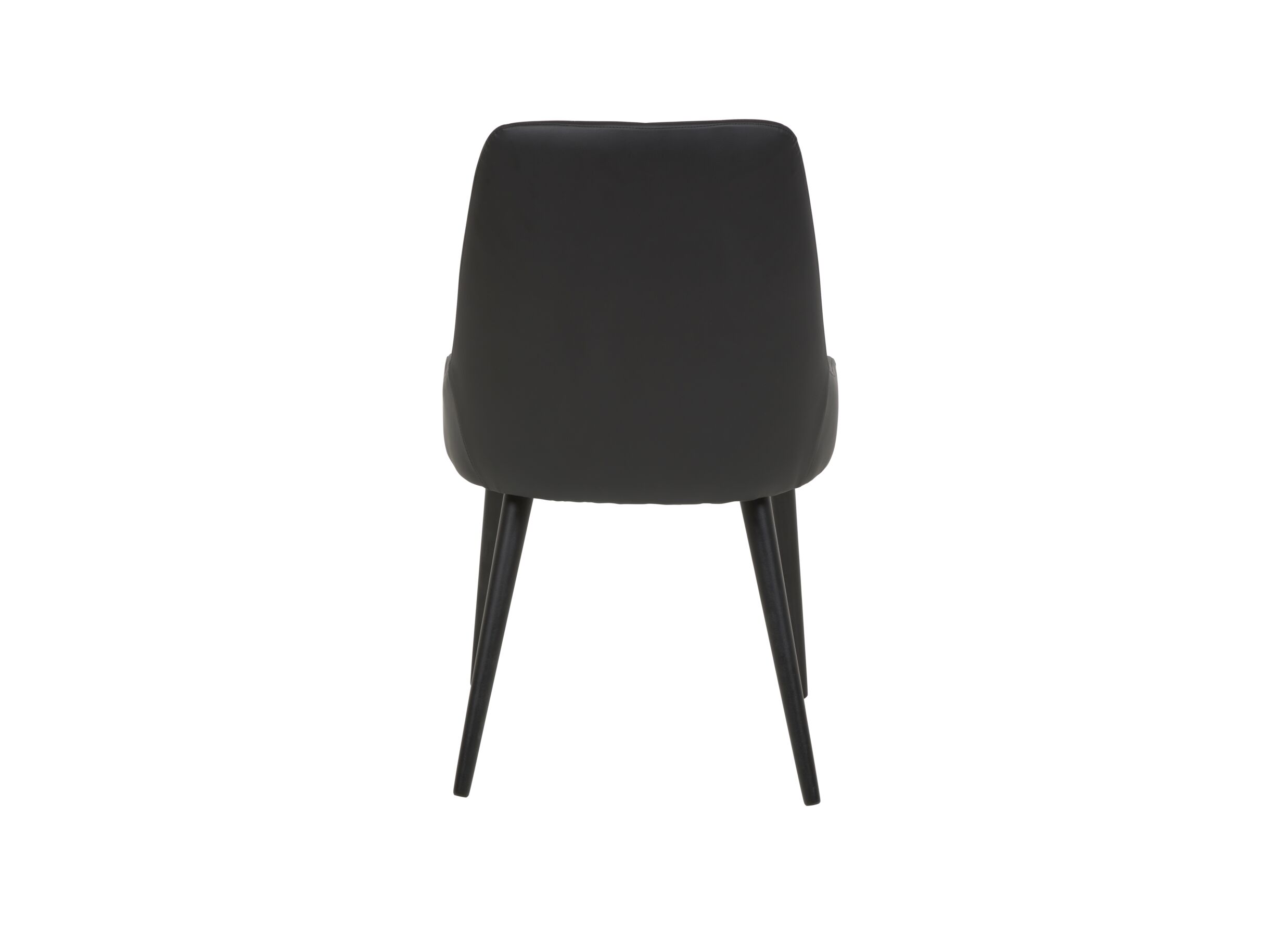 Stoel 52,5x60x86cm - lederlook - zwart