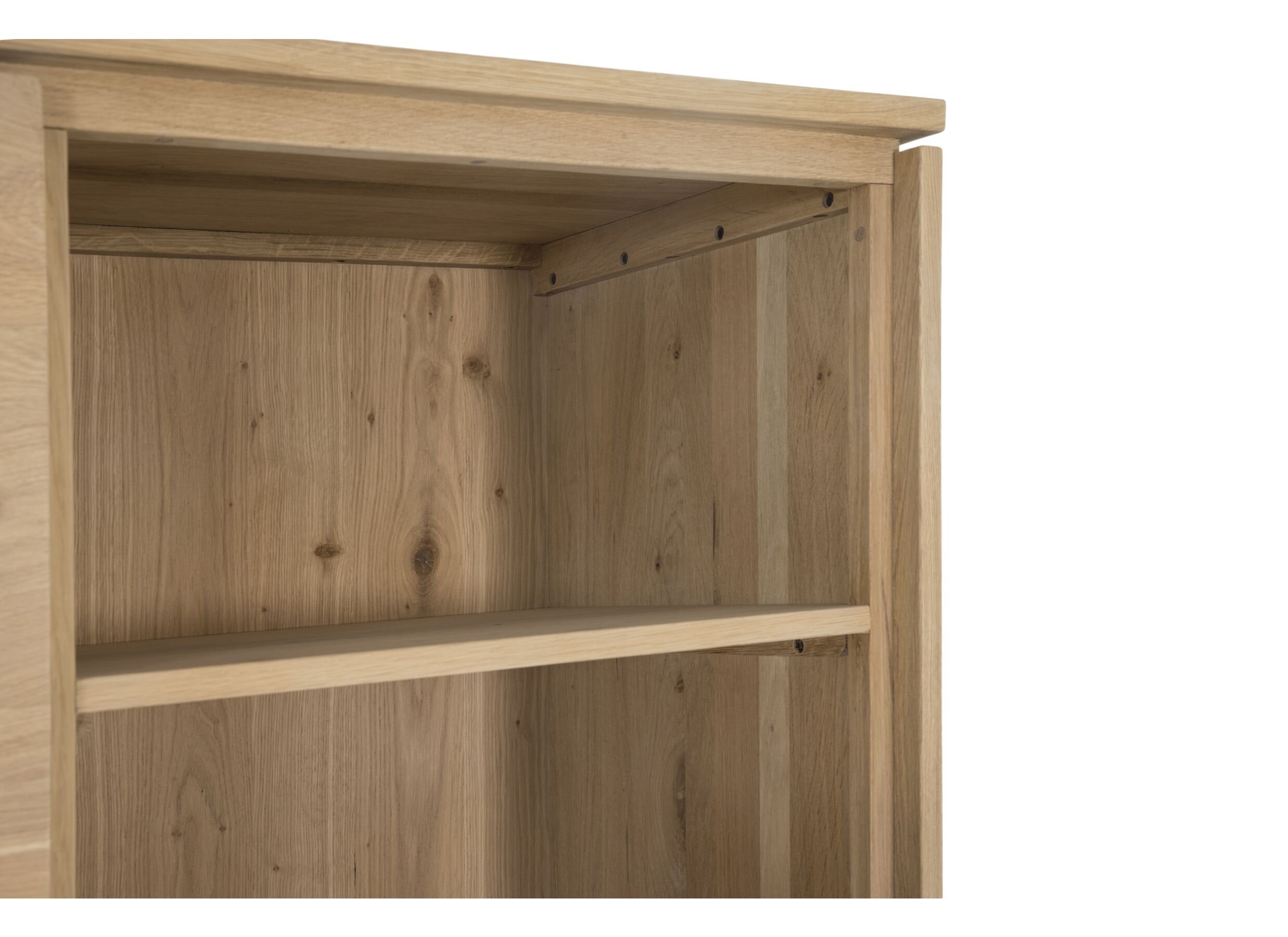 Armoire Nomade 120x45x200cm - chêne massif & placage & décor - naturel