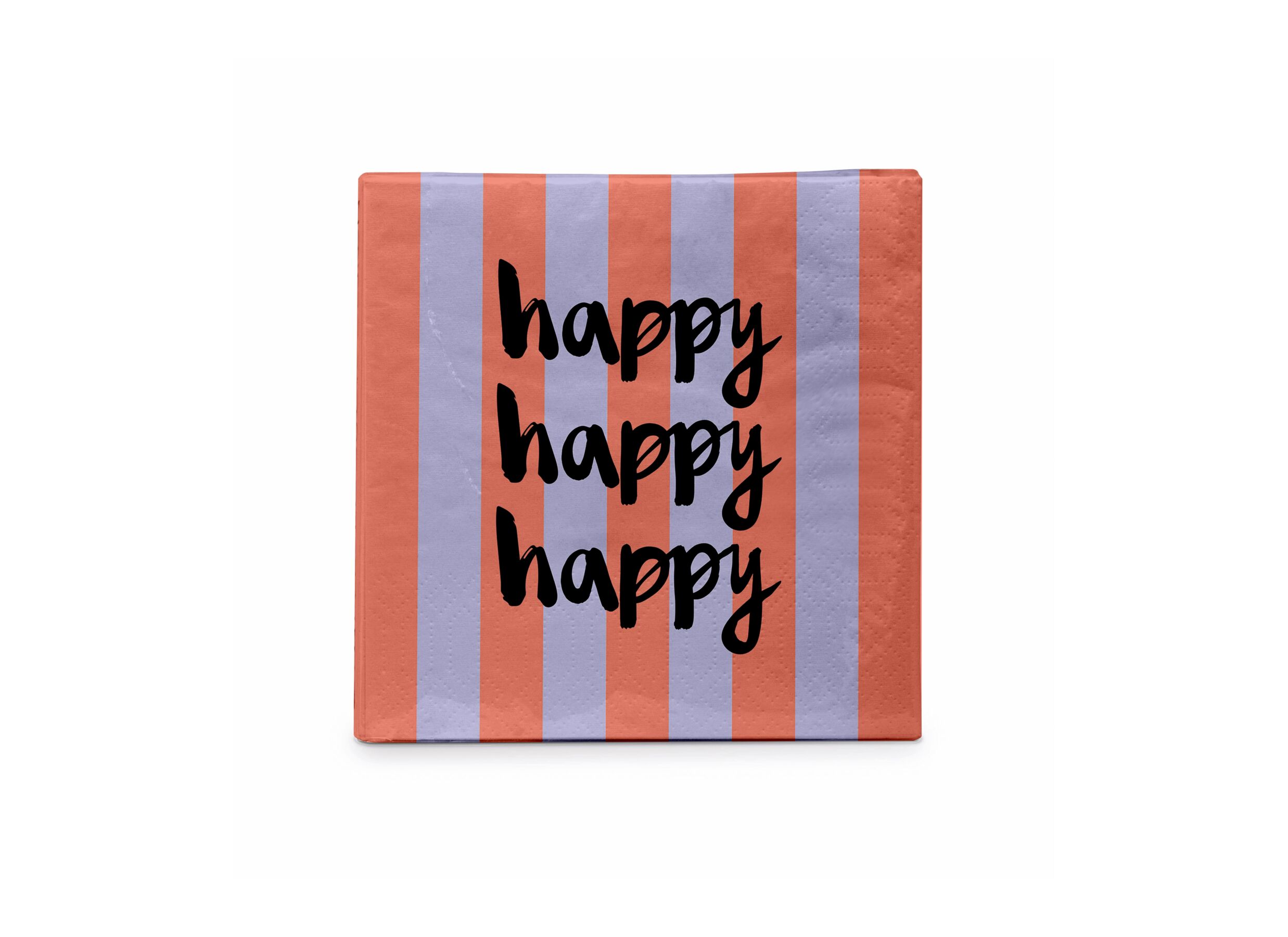 Serviette Happy 33x33cm - 20 stuks - Serviette Happy 33x33cm - 20 stuks