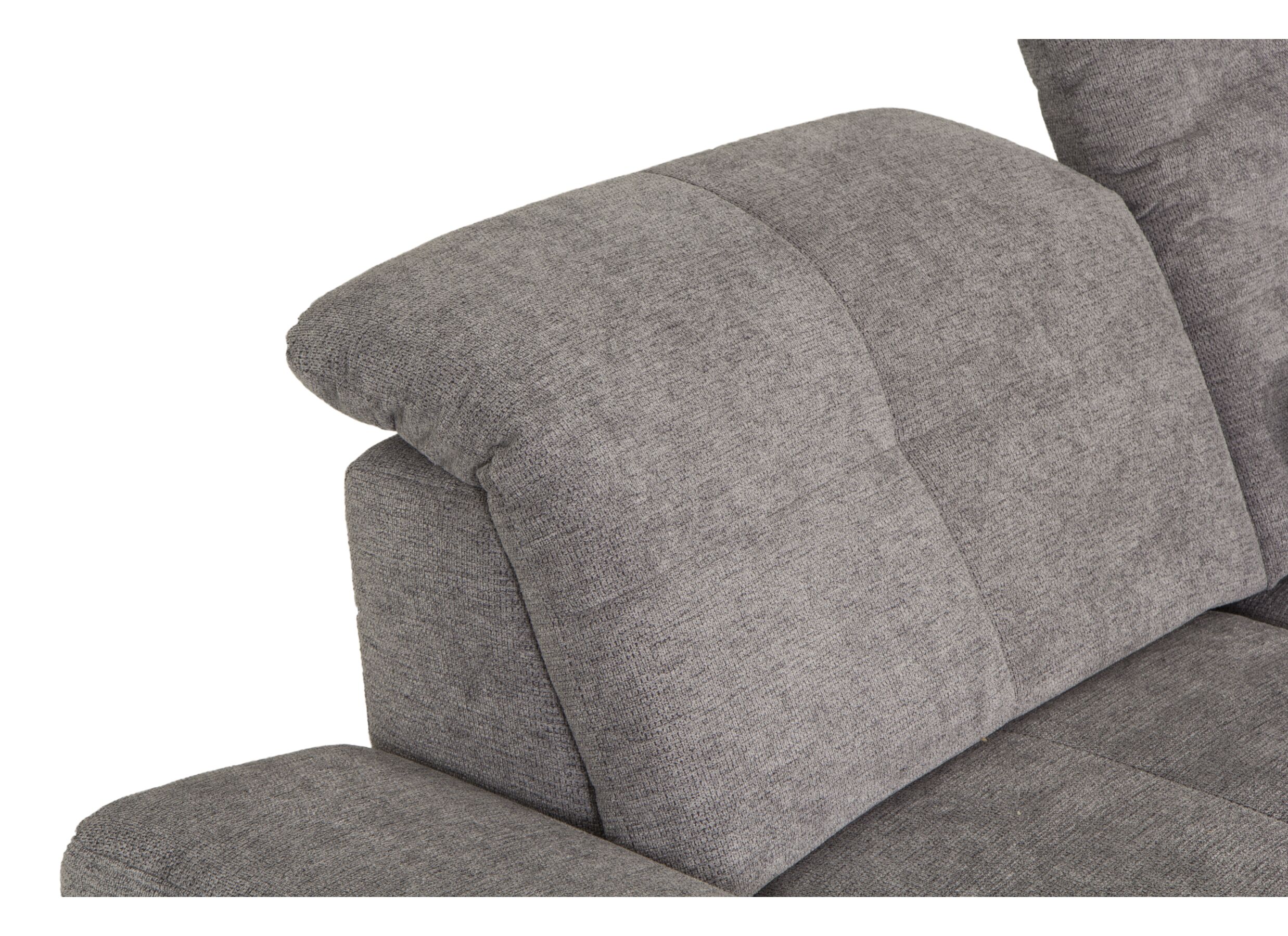 Canapé d'angle Artus 371x260m - tissu - gris