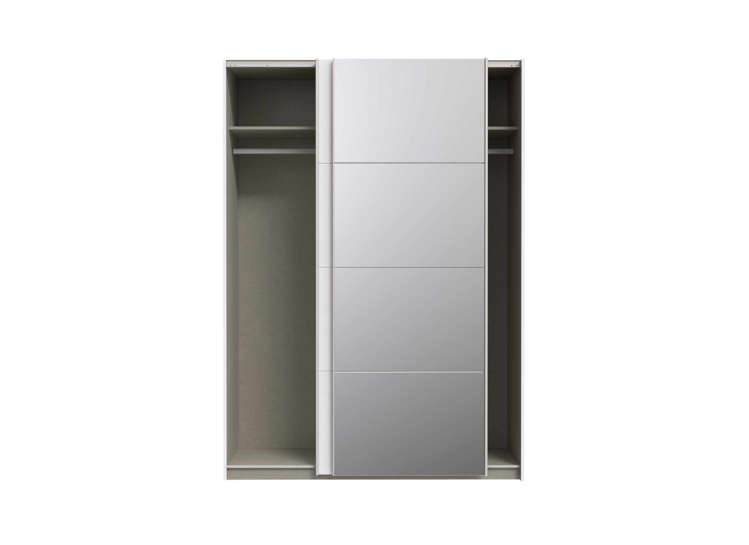 Disposition - Armoire à portes coulissantes Schach & Mat 2 150cm - décor - blanc