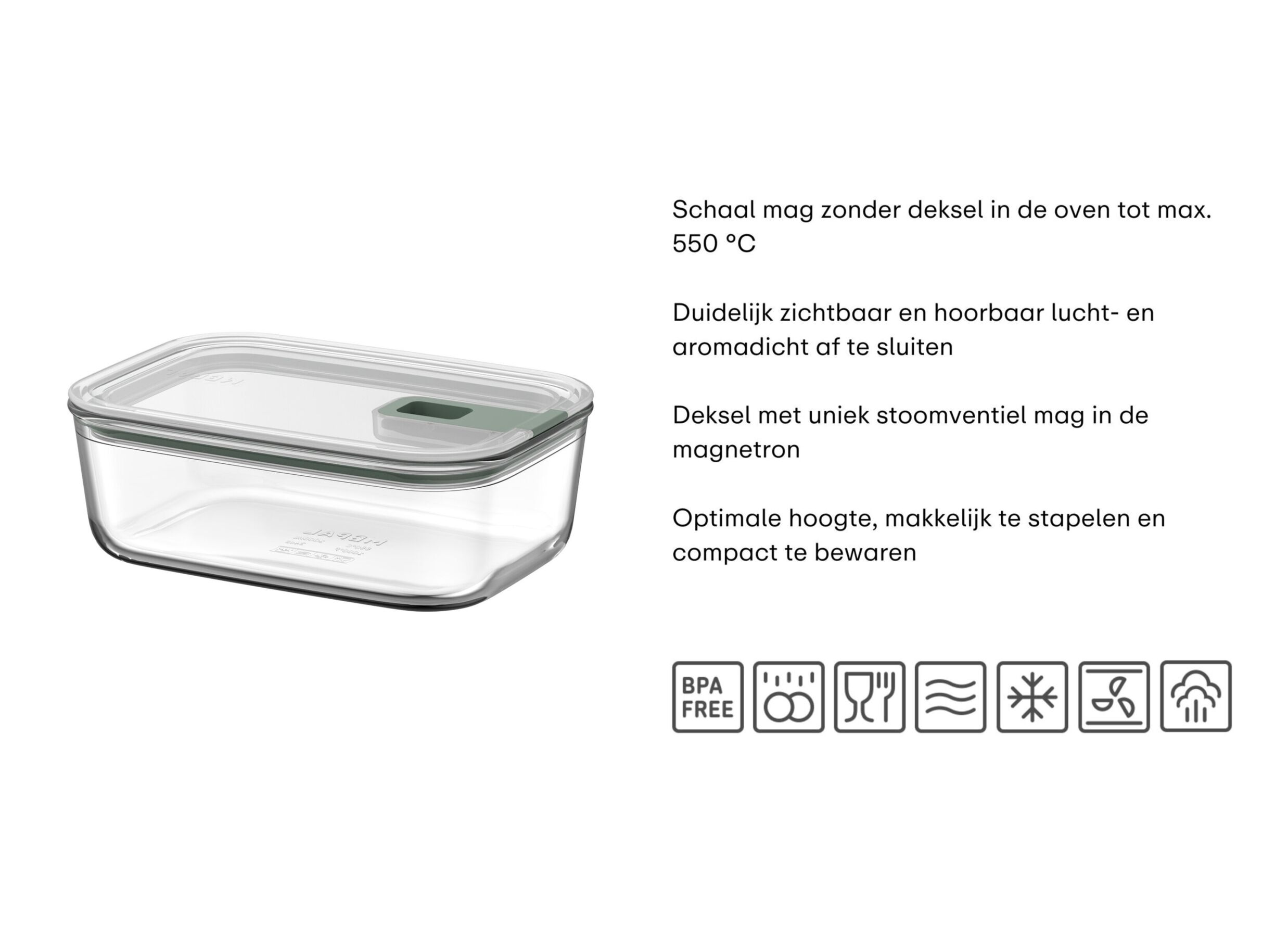 Opstelling - Bewaardoos Easyclip 1000ml Mepal
