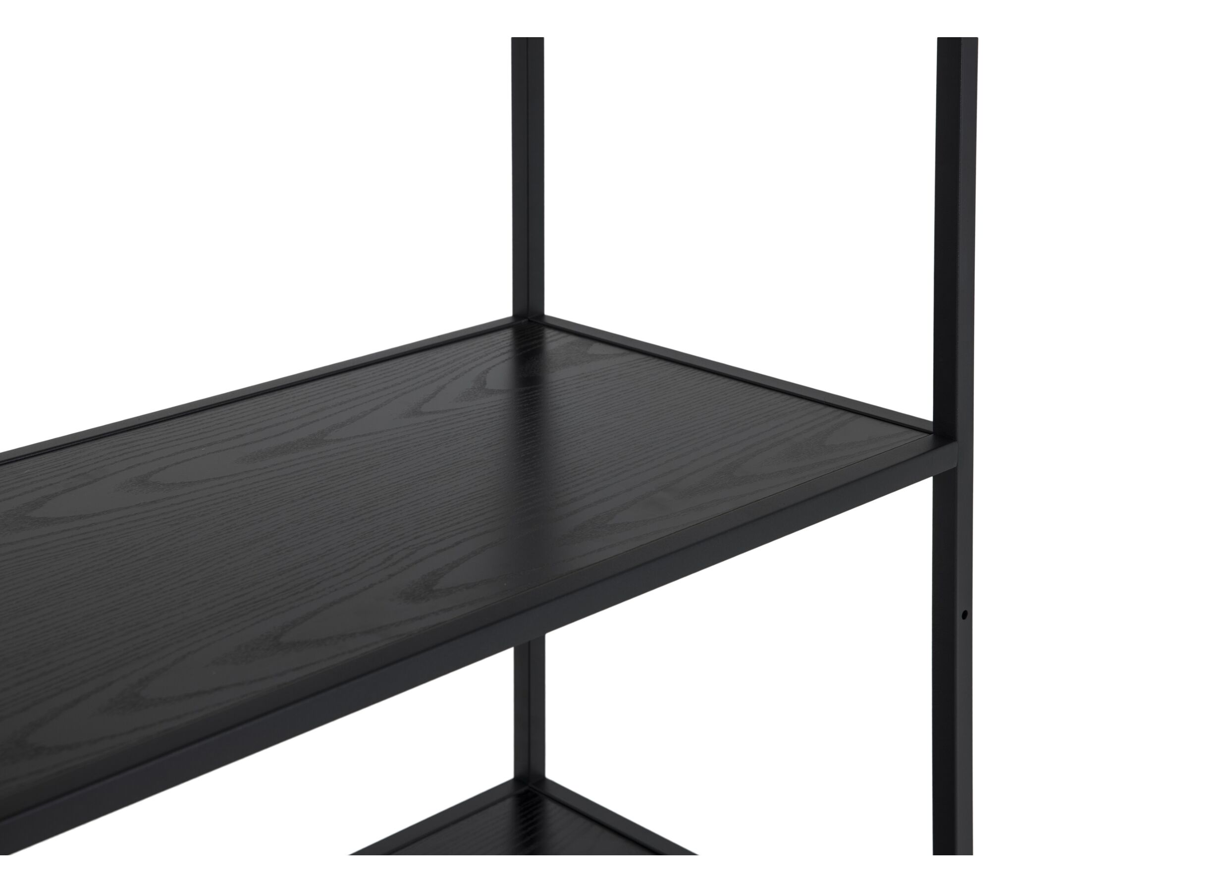 Detailfoto - Opbergrek Mefisto 83x35x185cm - metaal melamine - zwart