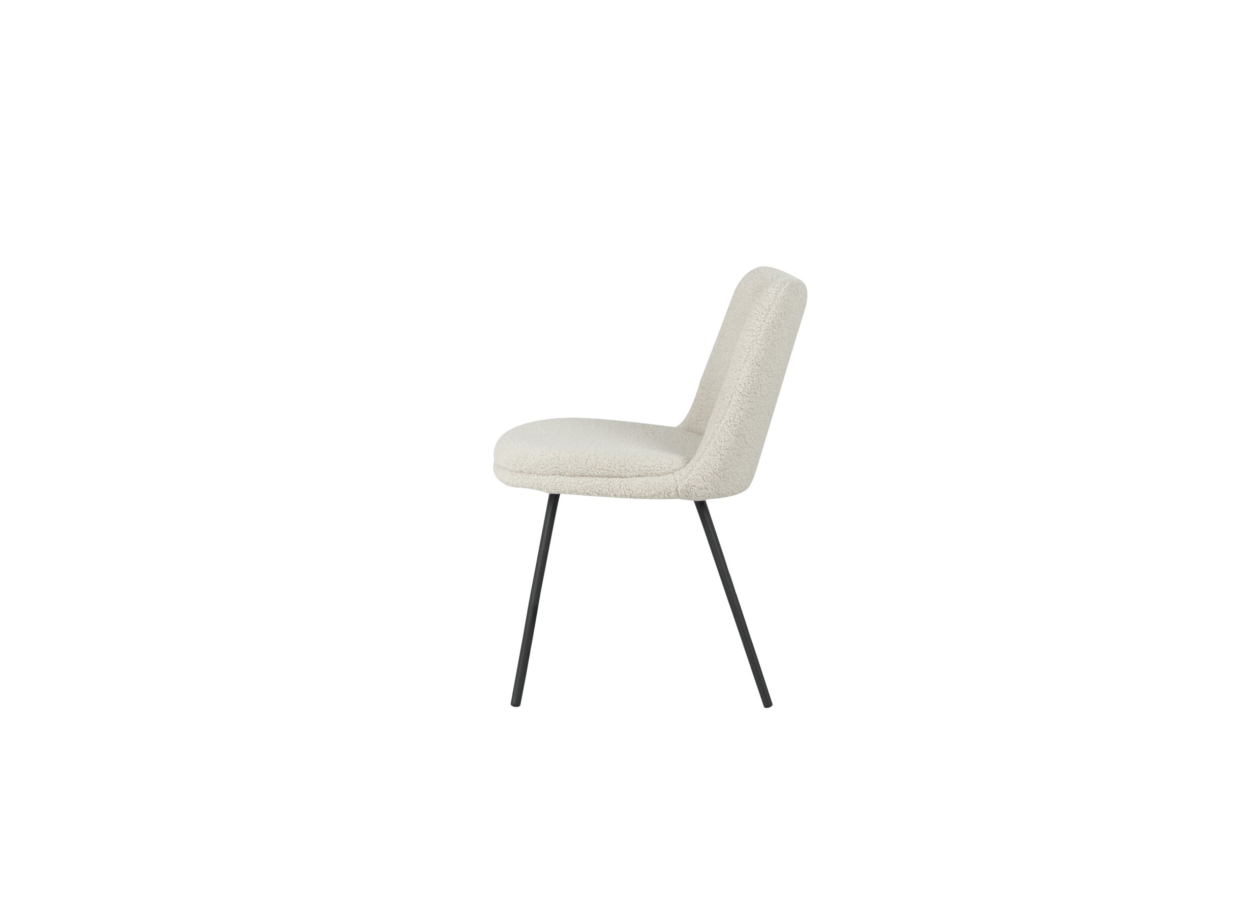 Aperçu - Chaise Found 50x60x82cm - bouclé - blanc